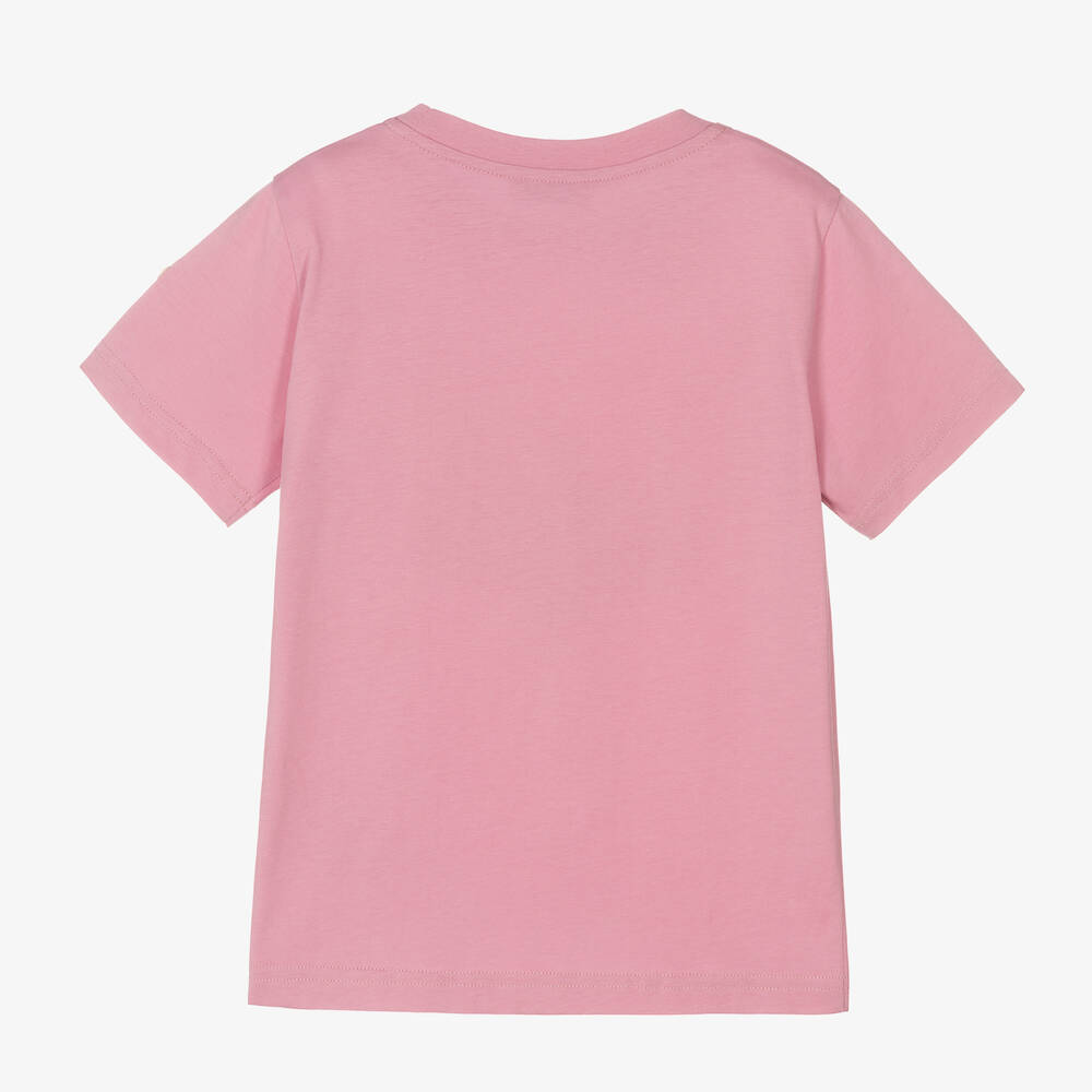 Boys & Girls Pink Logo Cotton T-Shirt