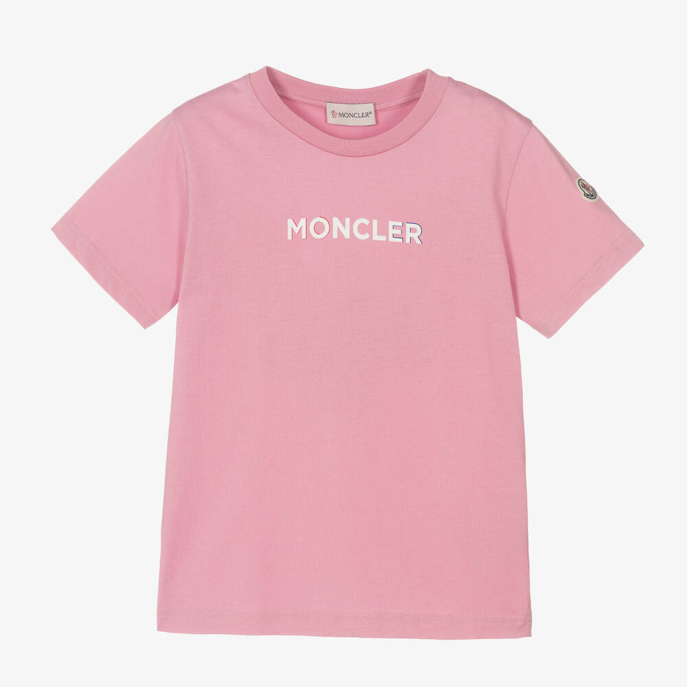 Boys & Girls Pink Logo Cotton T-Shirt