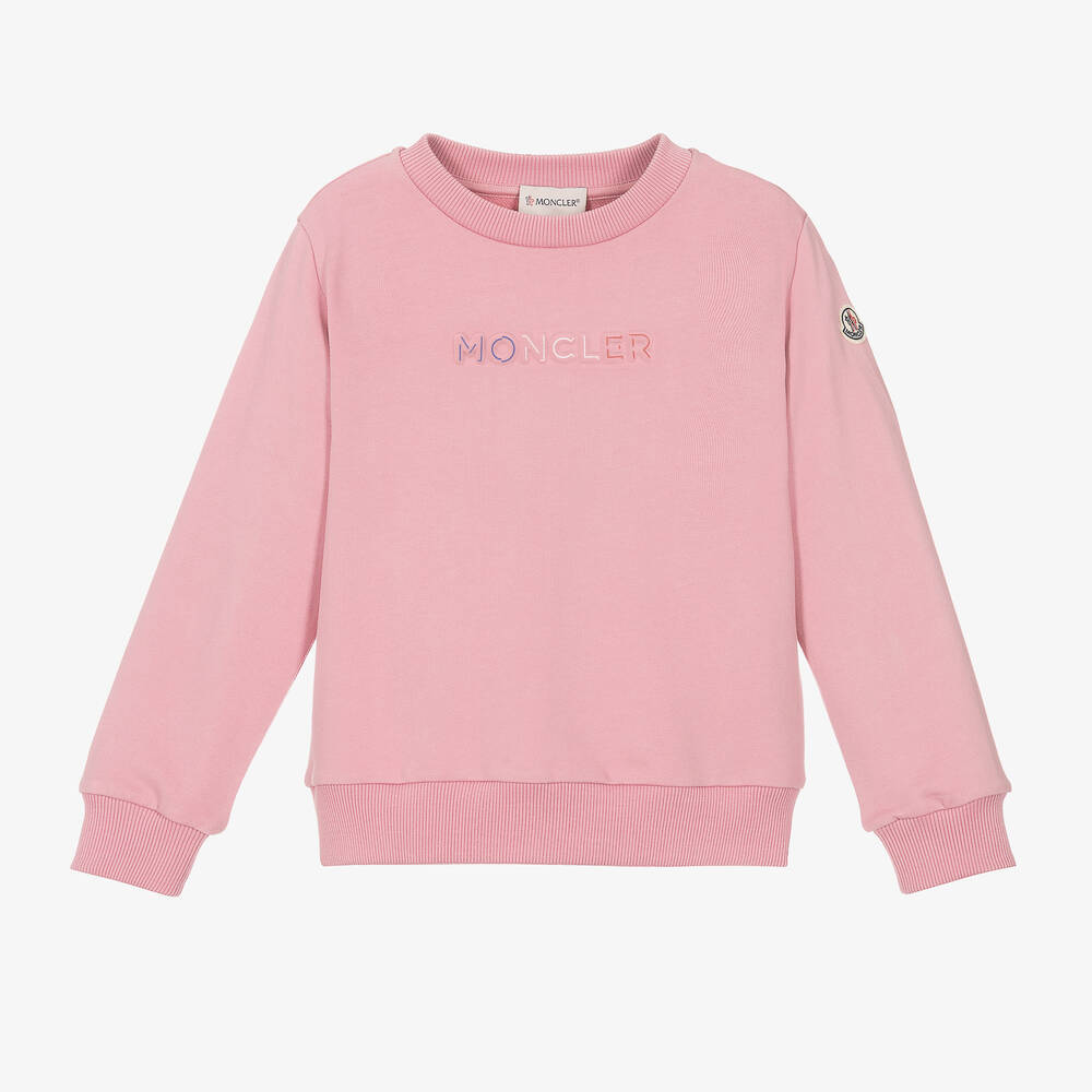 Boys & Girls Pink Logo Cotton Sweatshirt