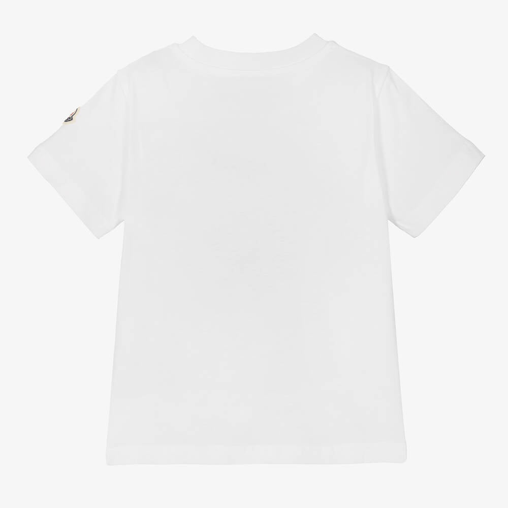 Boys & Girls White Logo Cotton T-Shirt