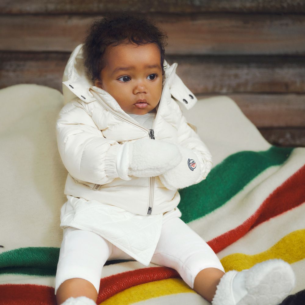 Baby Boys & Girls White ALVENA Parka Coat
