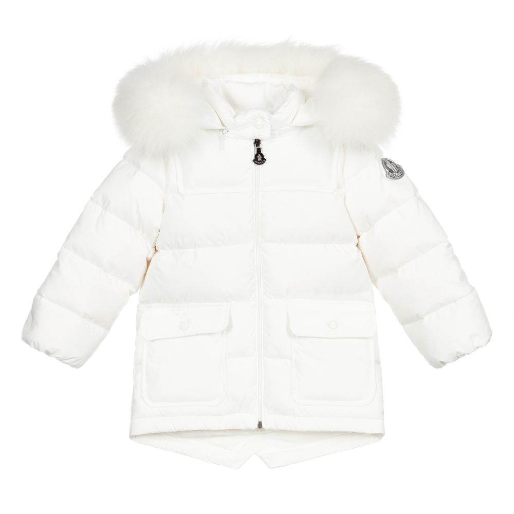 Baby Boys & Girls White ALVENA Parka Coat