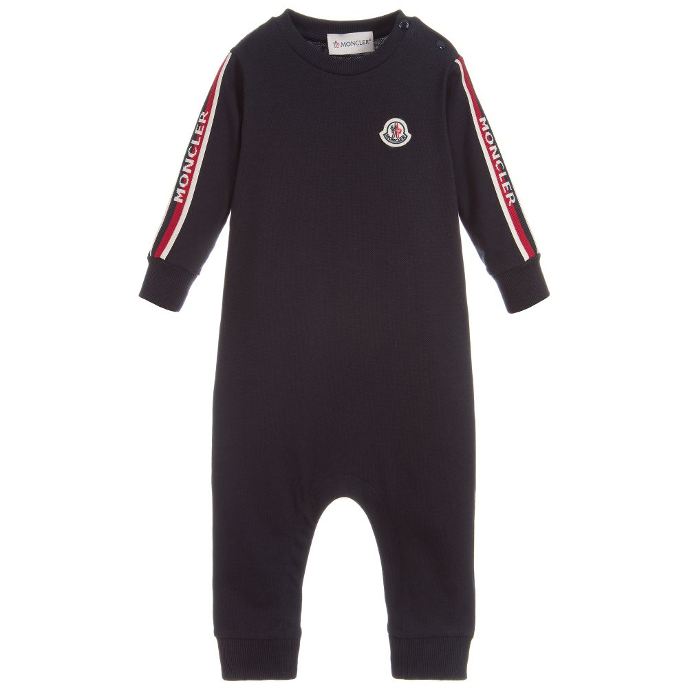 Baby Boys Navy Cotton Babysuits