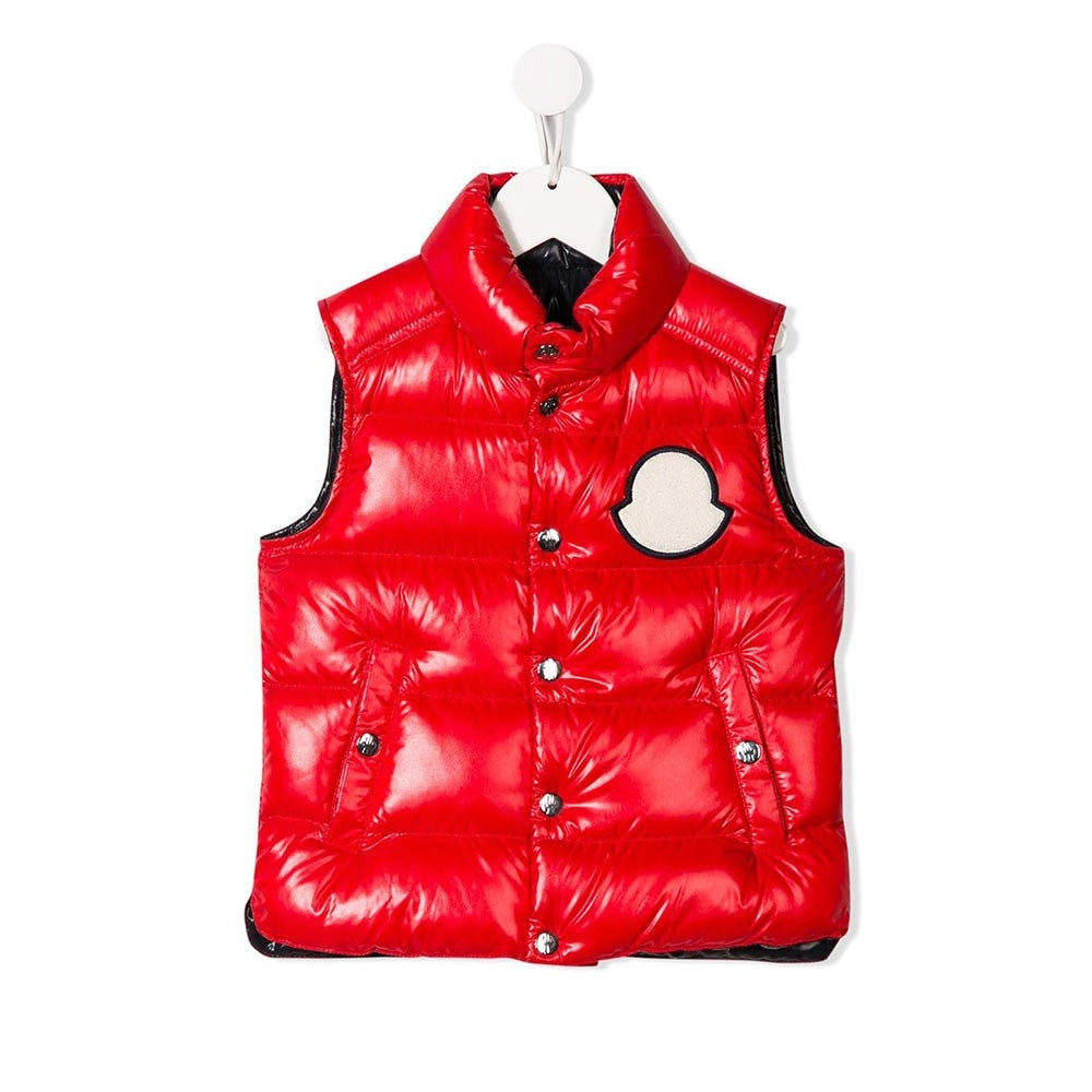 Boys & Girls Red "BILLECART" Padded Down Gilet