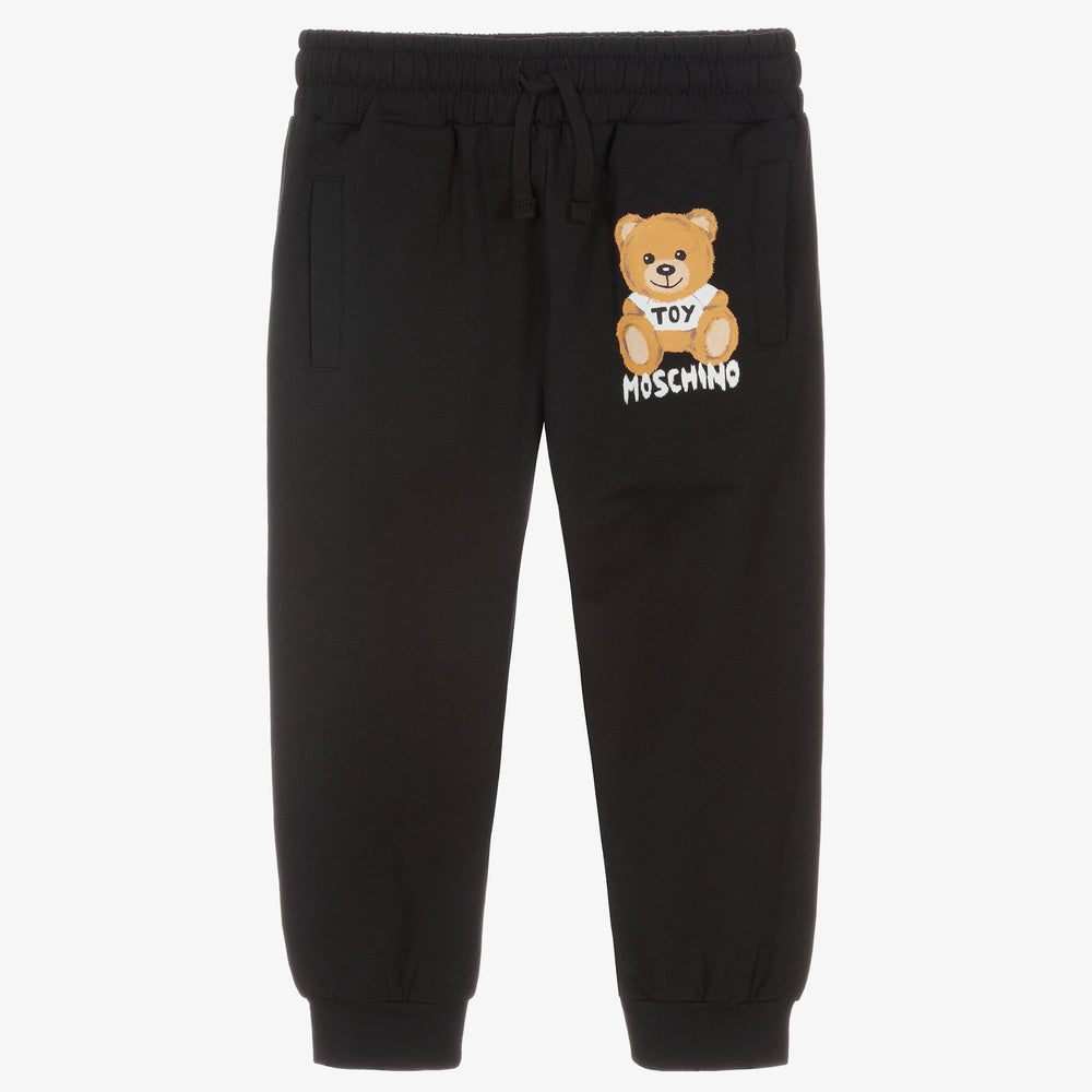 Boys & Girls Black Cotton Trousers