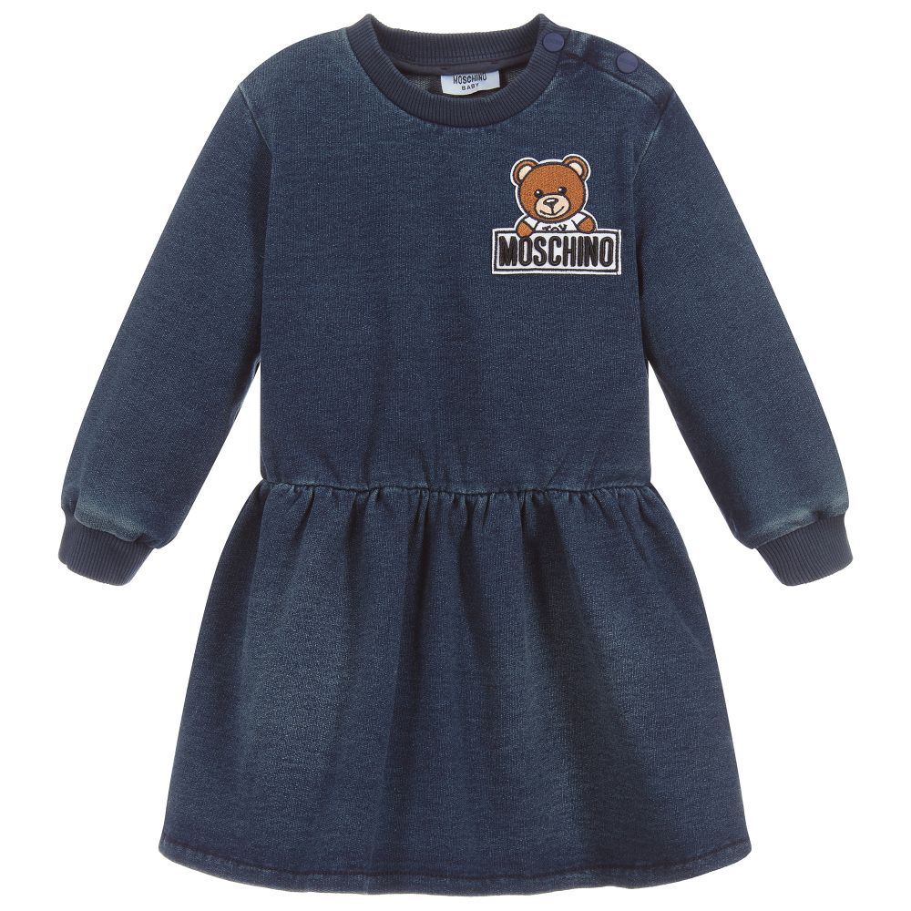 Baby Girls Navy Blue Cotton Dress