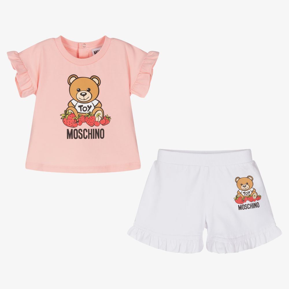 Baby Girls Pink Bear Set