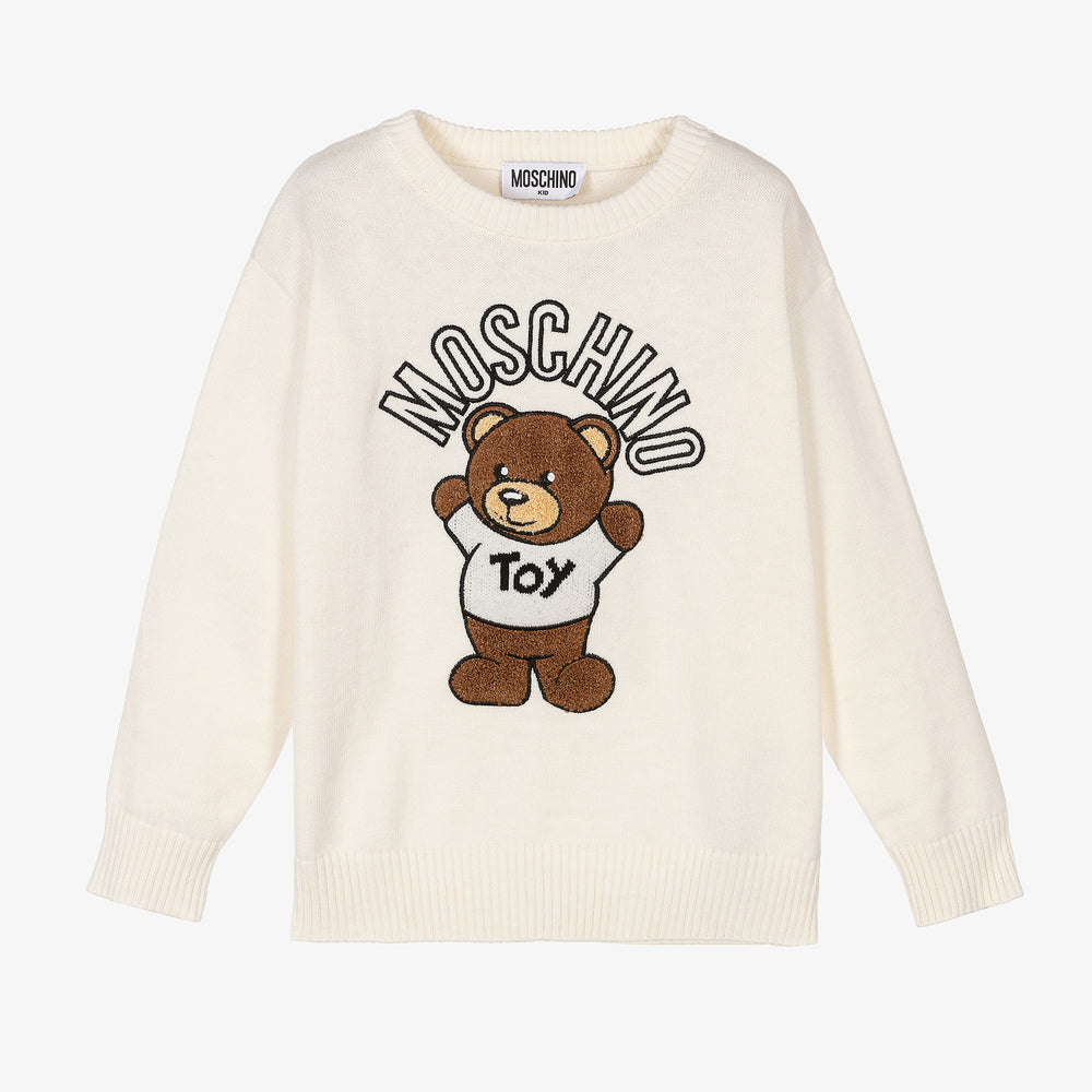 Boys & Girls White Bear Sweater