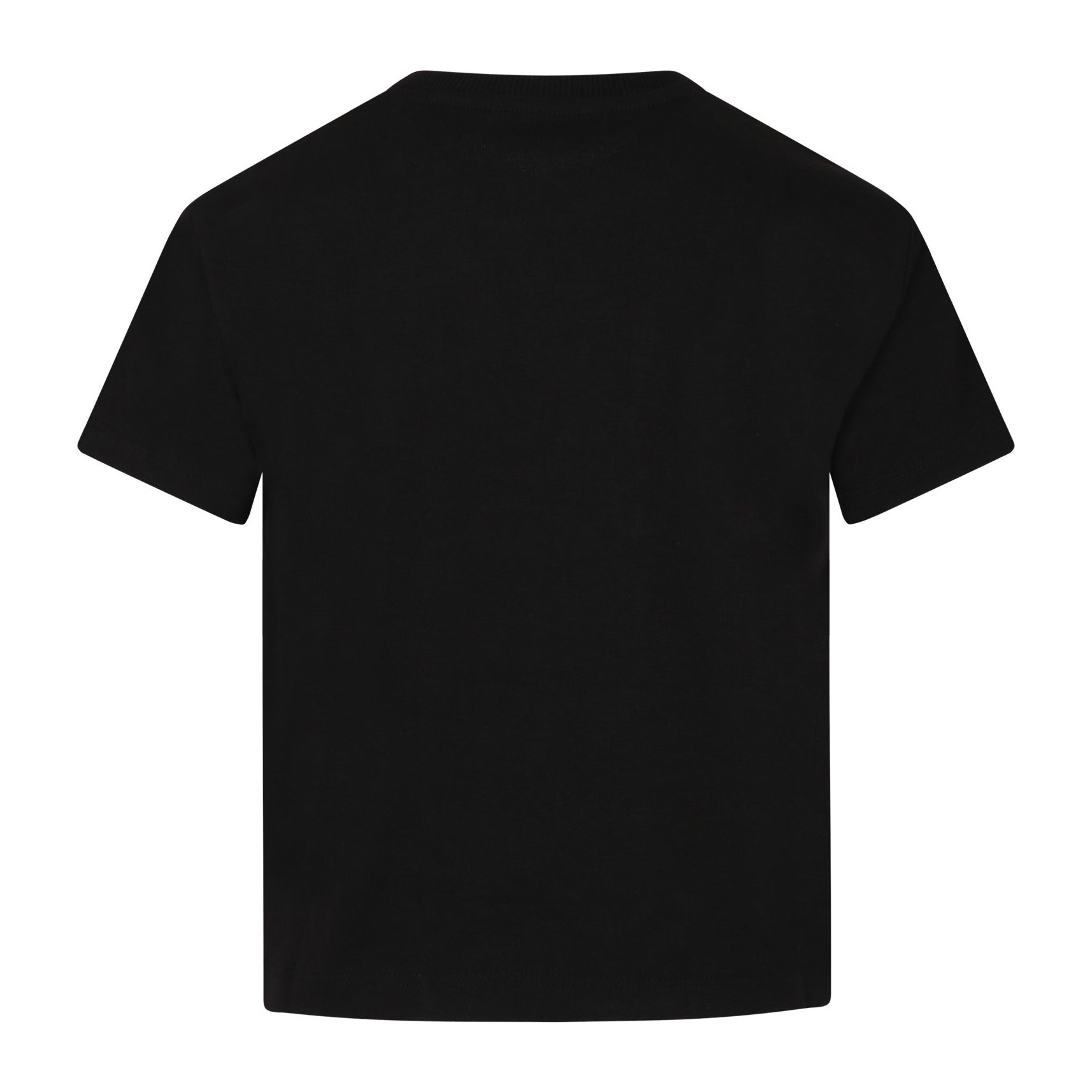 Boys & Girls Black Printed Cotton T-Shirt