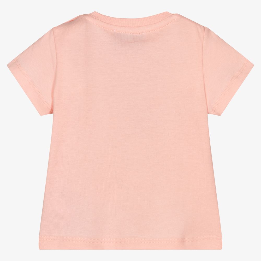 Baby Girls Pink Bear Cotton T-Shirt