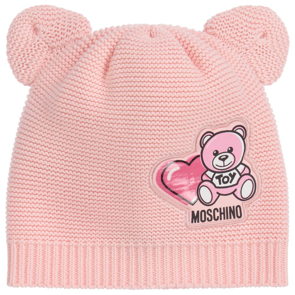 Girls Pink Logo Cotton Hat