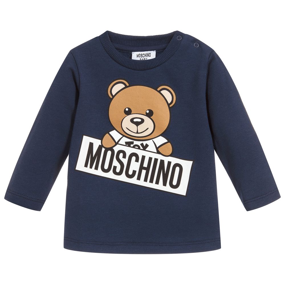 Baby Boys Navy Blue Cotton T-shirt