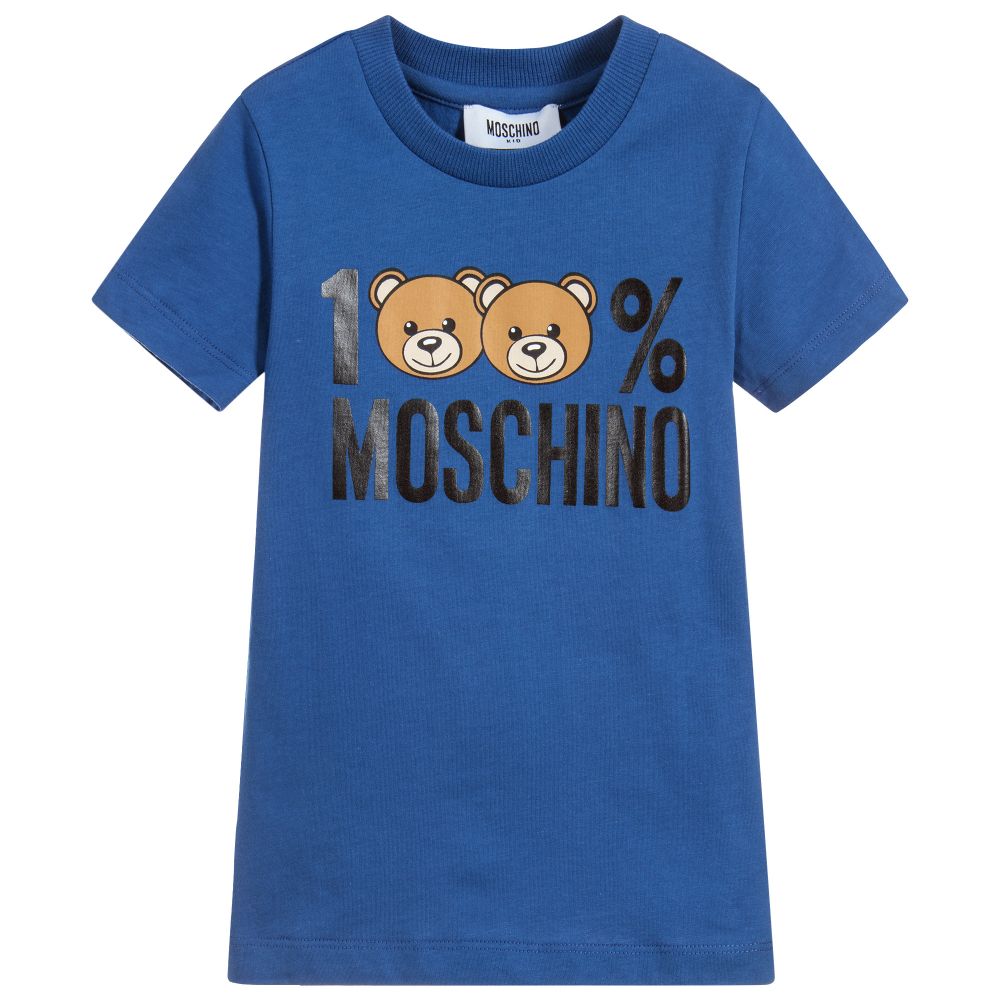 Boys & Girls Blue Link Cotton T-shirt