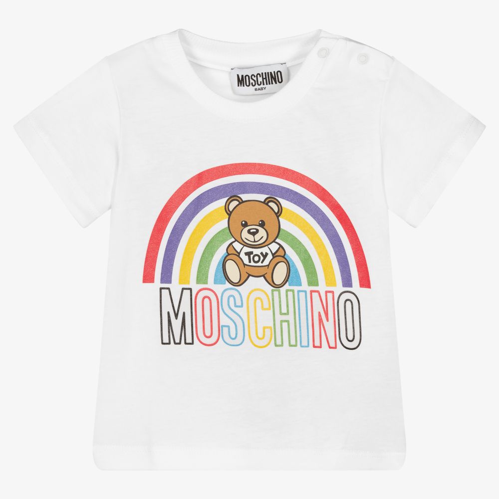 Baby Boys & Girls White Bear Cotton T-Shirt