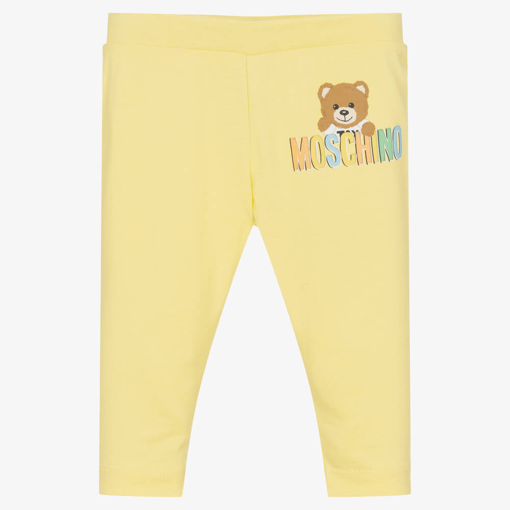 Baby Girls Yellow Cotton Leggings