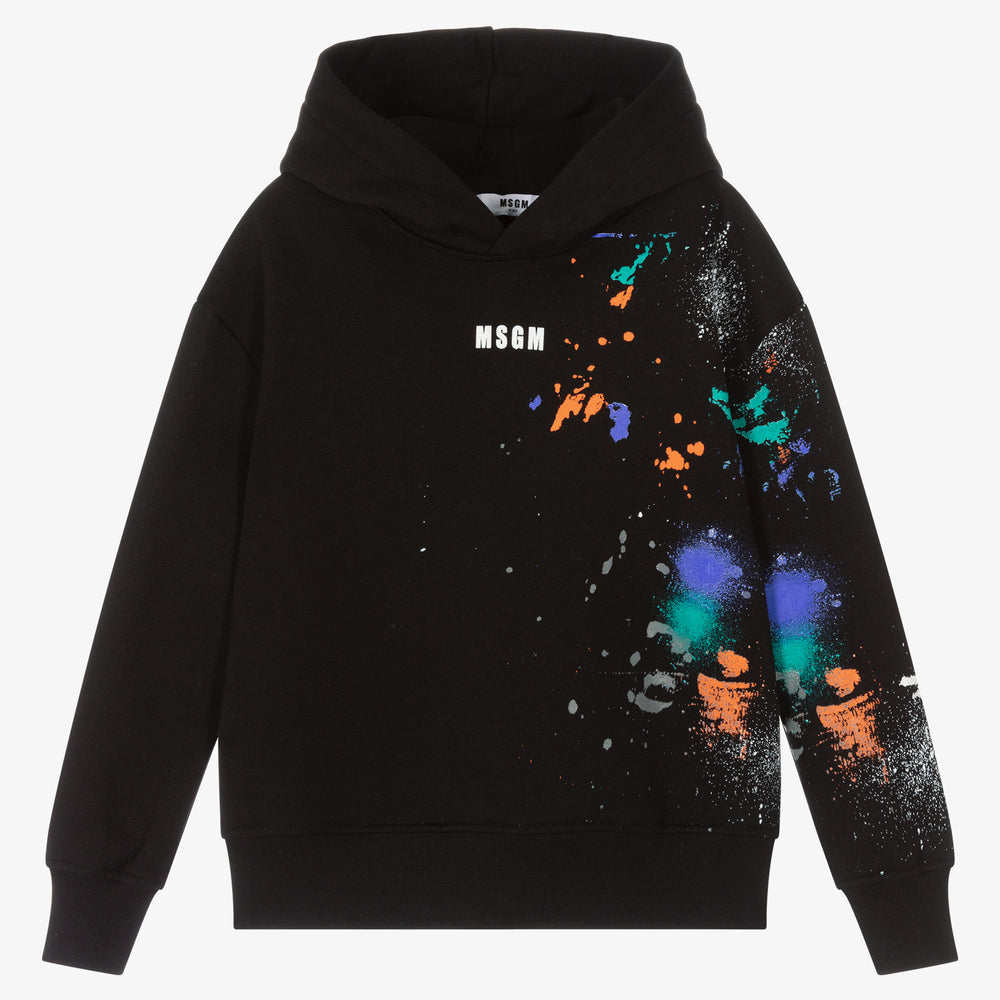 Boys & Girls Black Hooded Sweatshirt