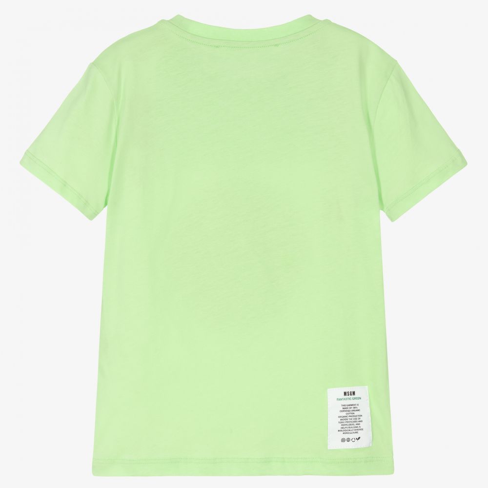 Boys & Girls Green Cotton T-Shirt