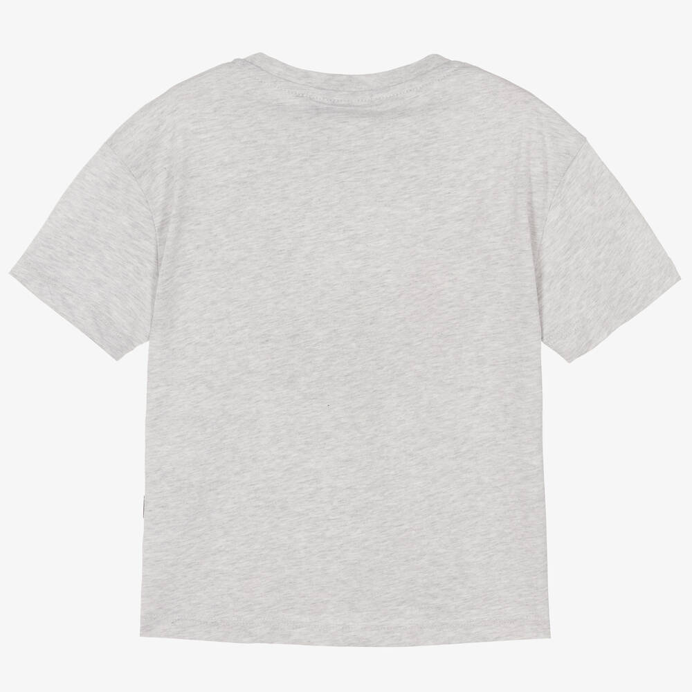Boys & Girls Grey Logo Cotton T-Shirt