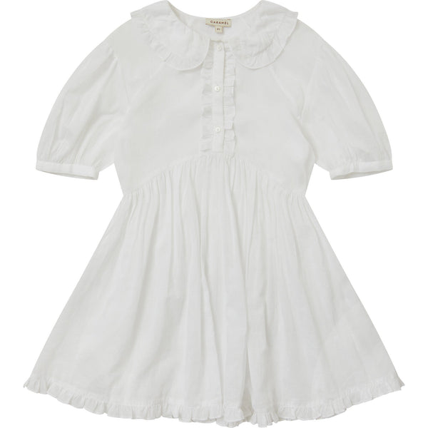 Girls White Cotton Dress