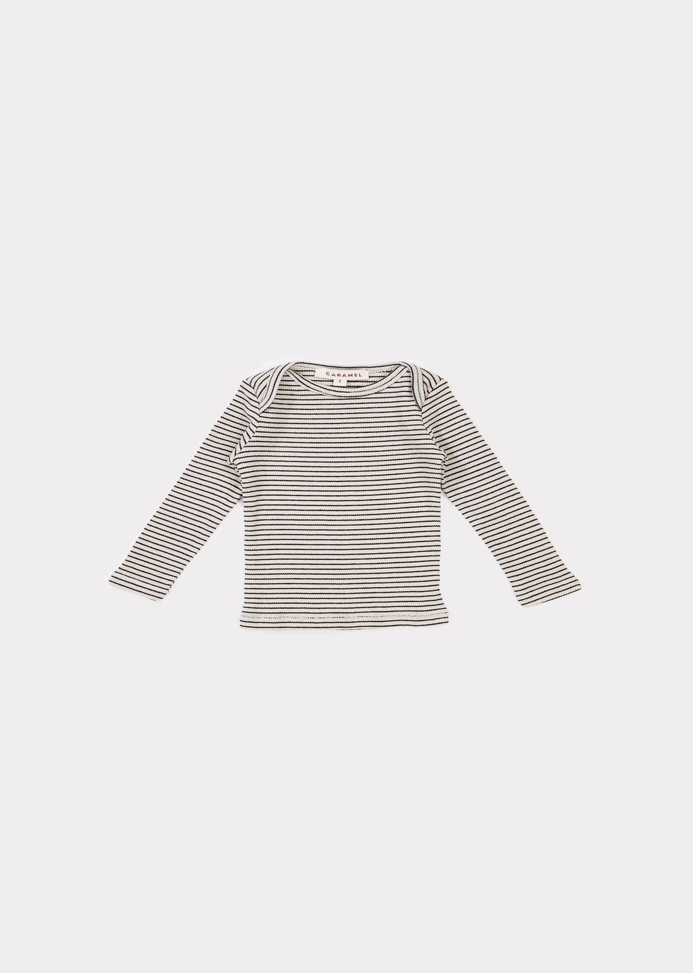 Baby Girls Beige Striped Cotton Shirt