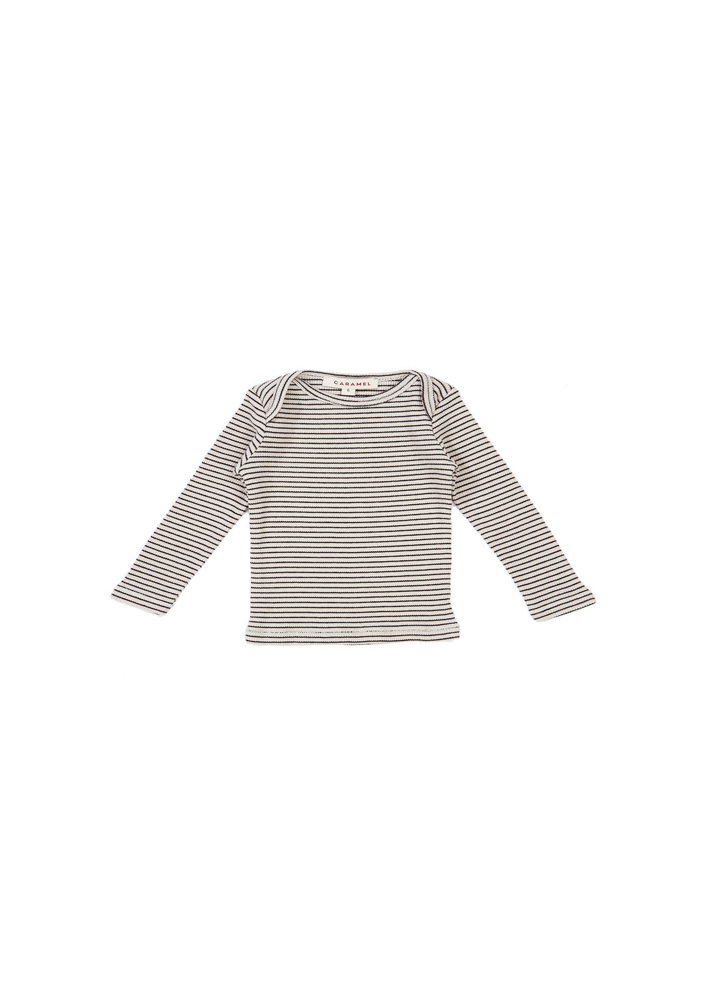 Baby Girls Beige Striped Cotton Shirt