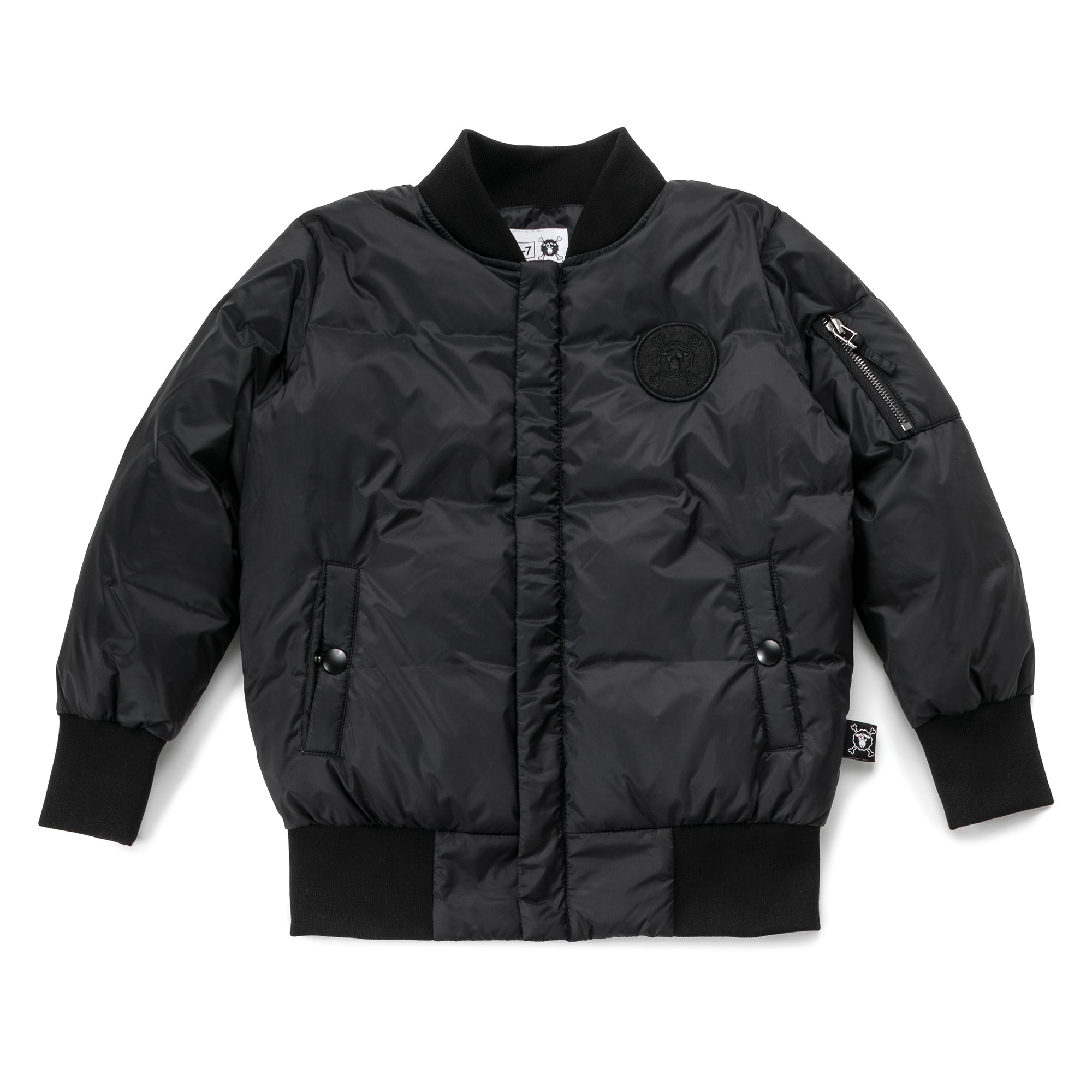 Boys Black Down Bomber Jacket