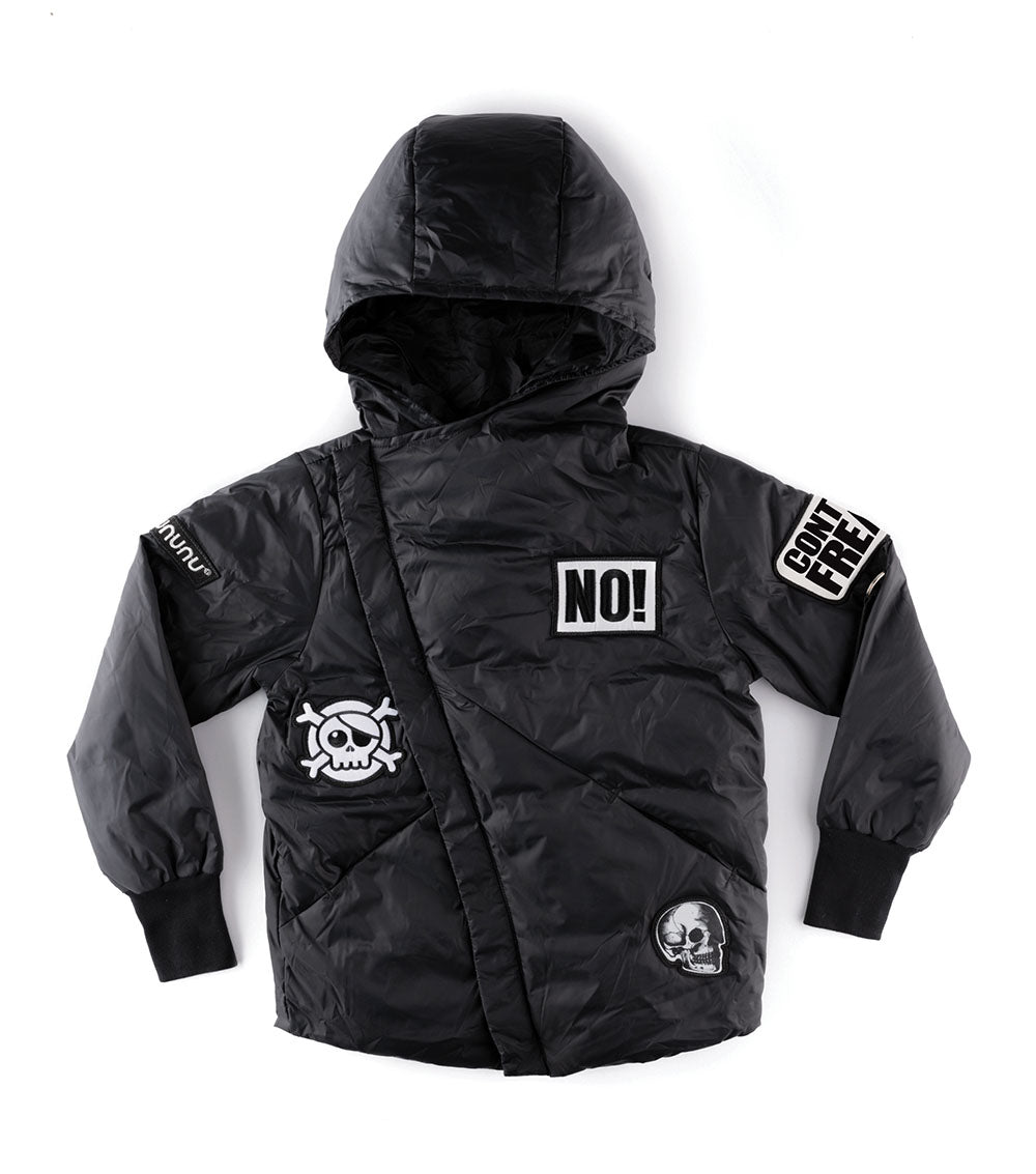 Boys & Girls Black Patch Down Jacket