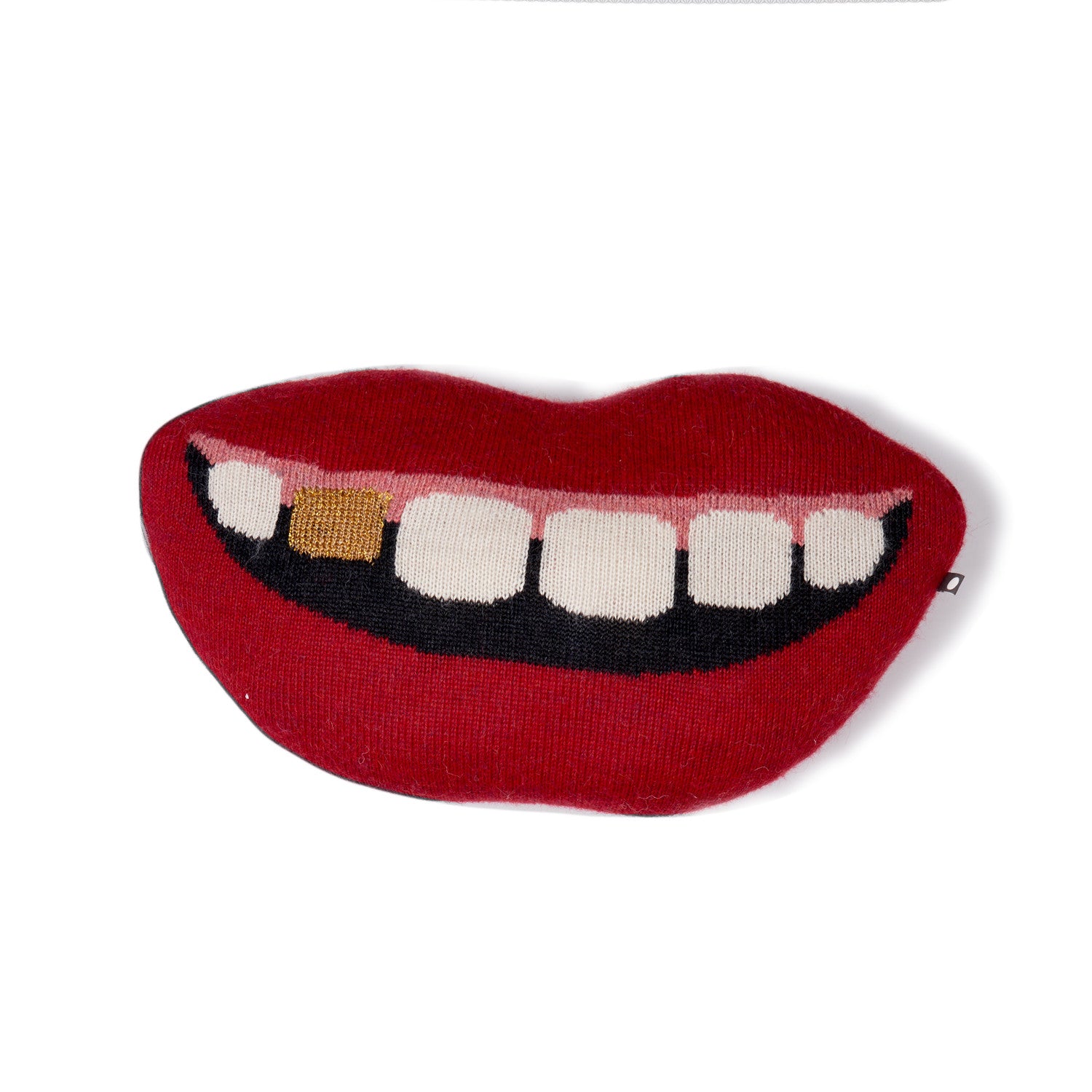 Baby Red Mouth Shaped Pillow With Gold Tooth - CÉMAROSE | Children's Fashion Store