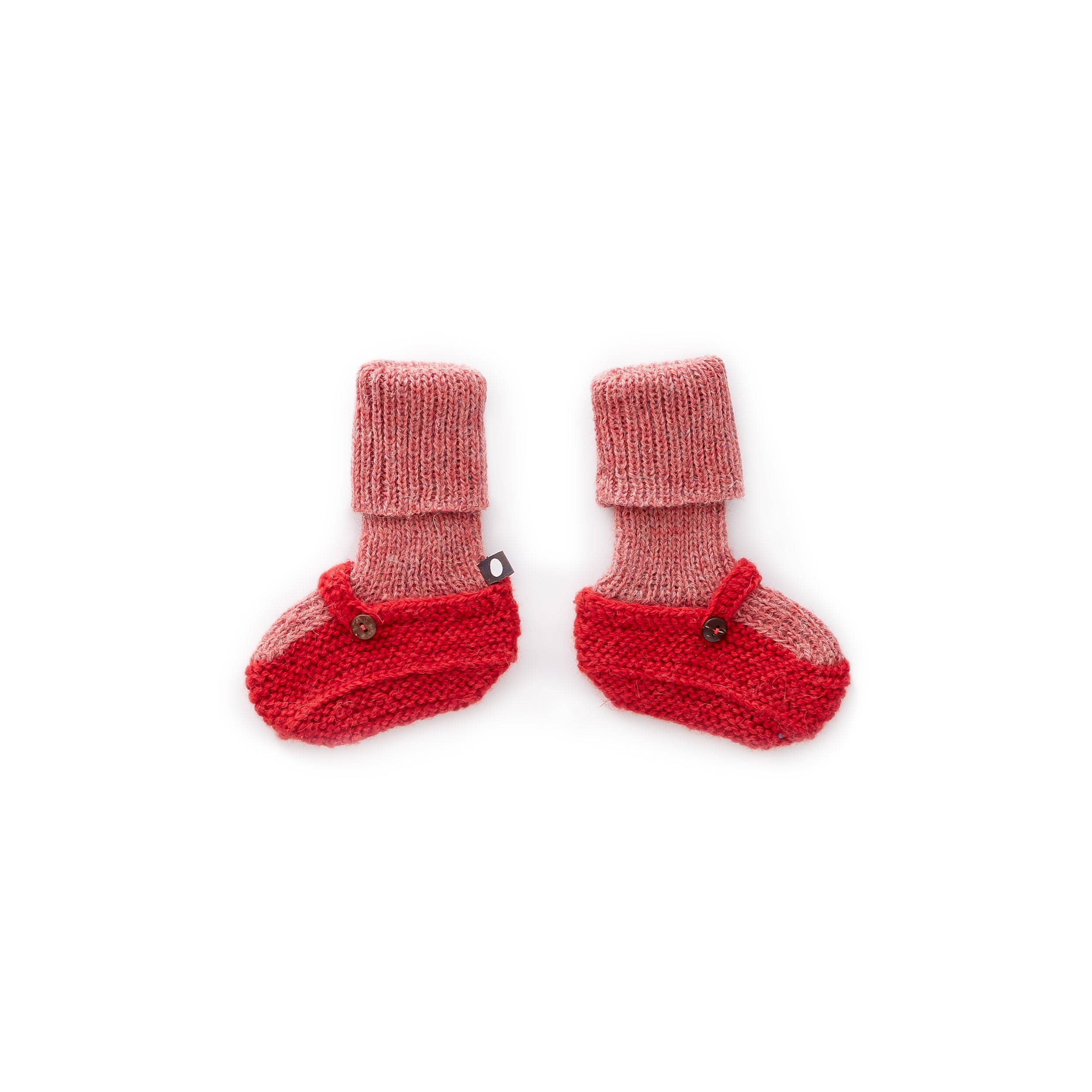 Baby Rose & Red Baby Alpaca Sock Booties