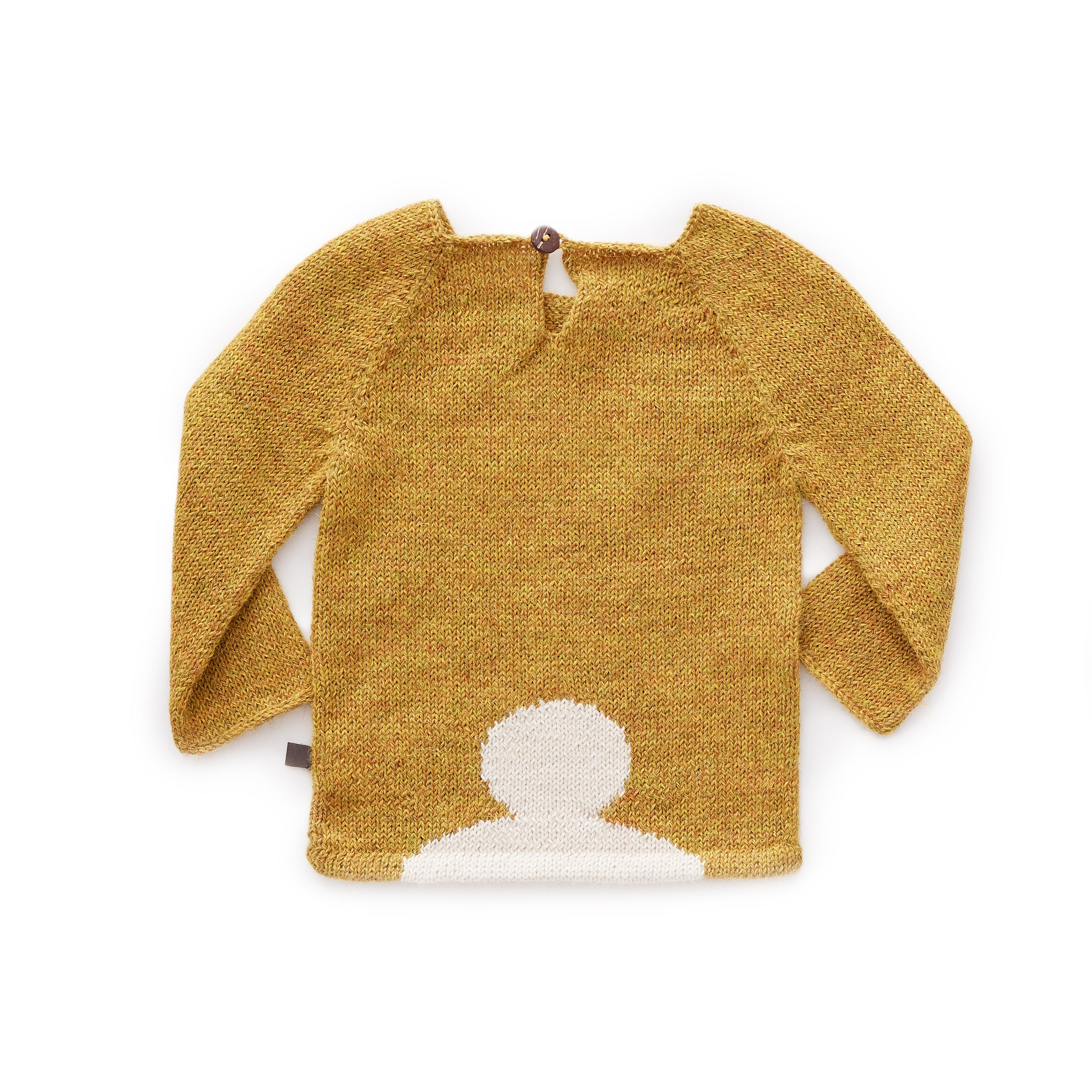 Boys & Girls Mustard & White Baby Alpaca Sweater