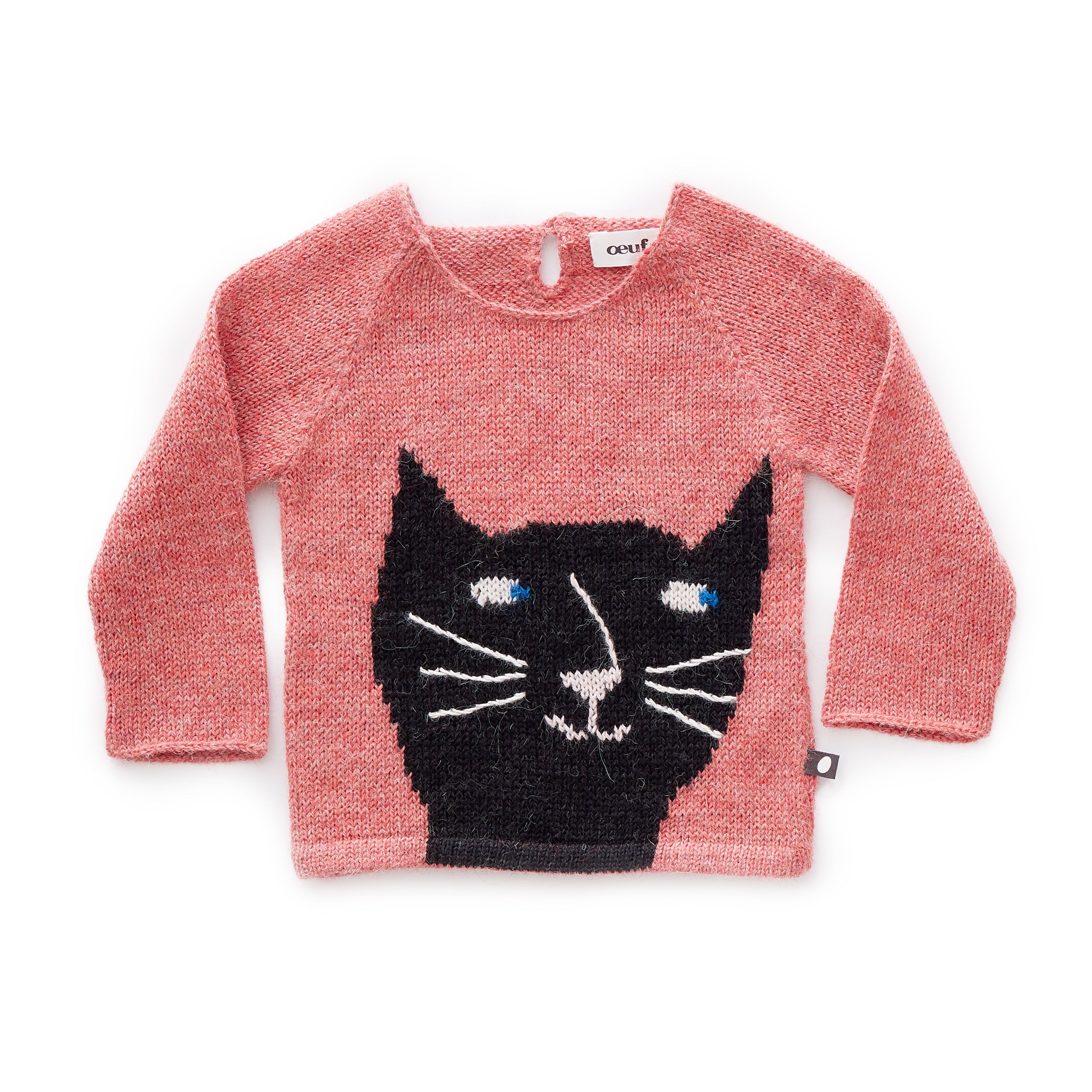 Baby Girls Rose & Night Baby Alpaca Cat Sweater
