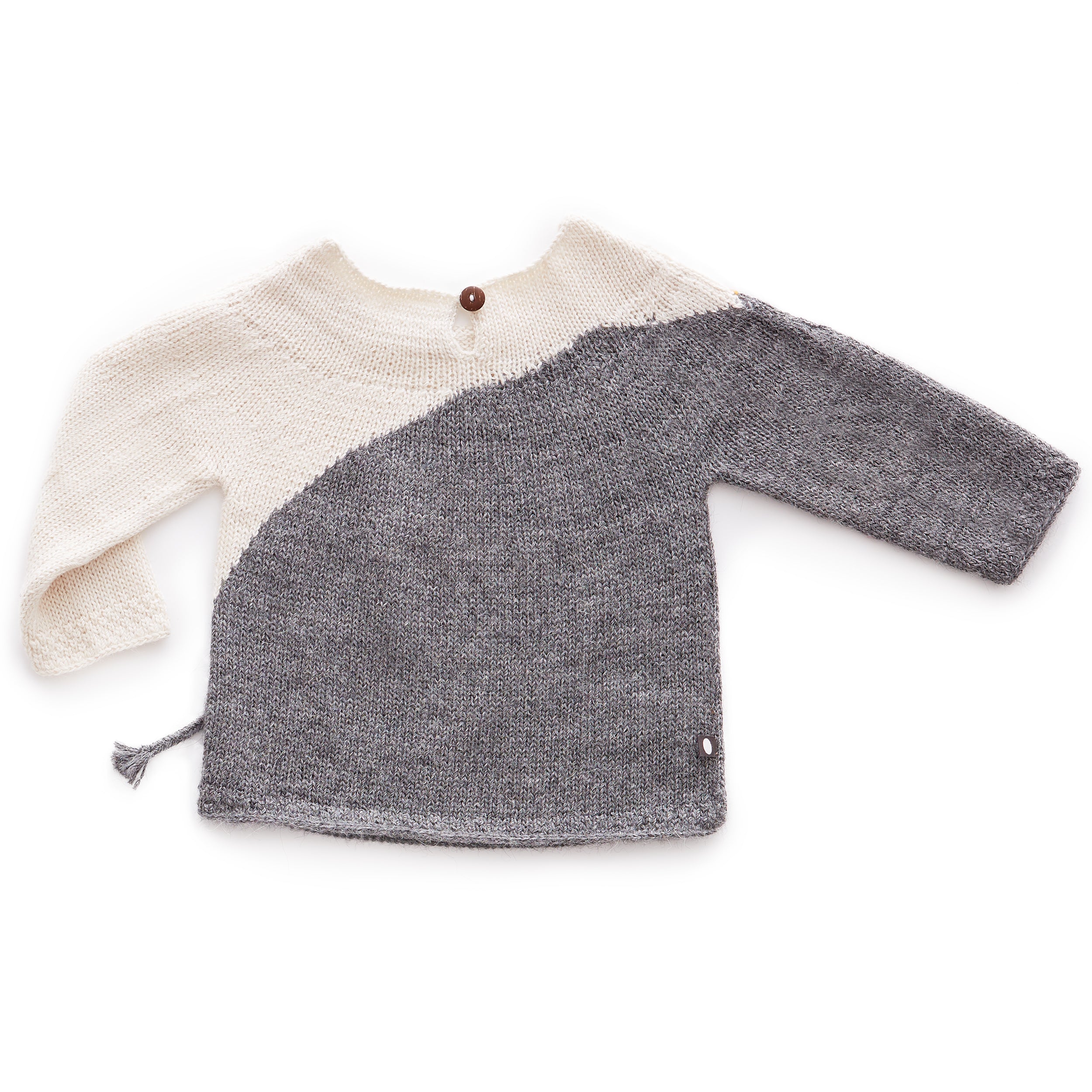 Boys & Girls Dark Grey & White Baby Alpaca Sweater