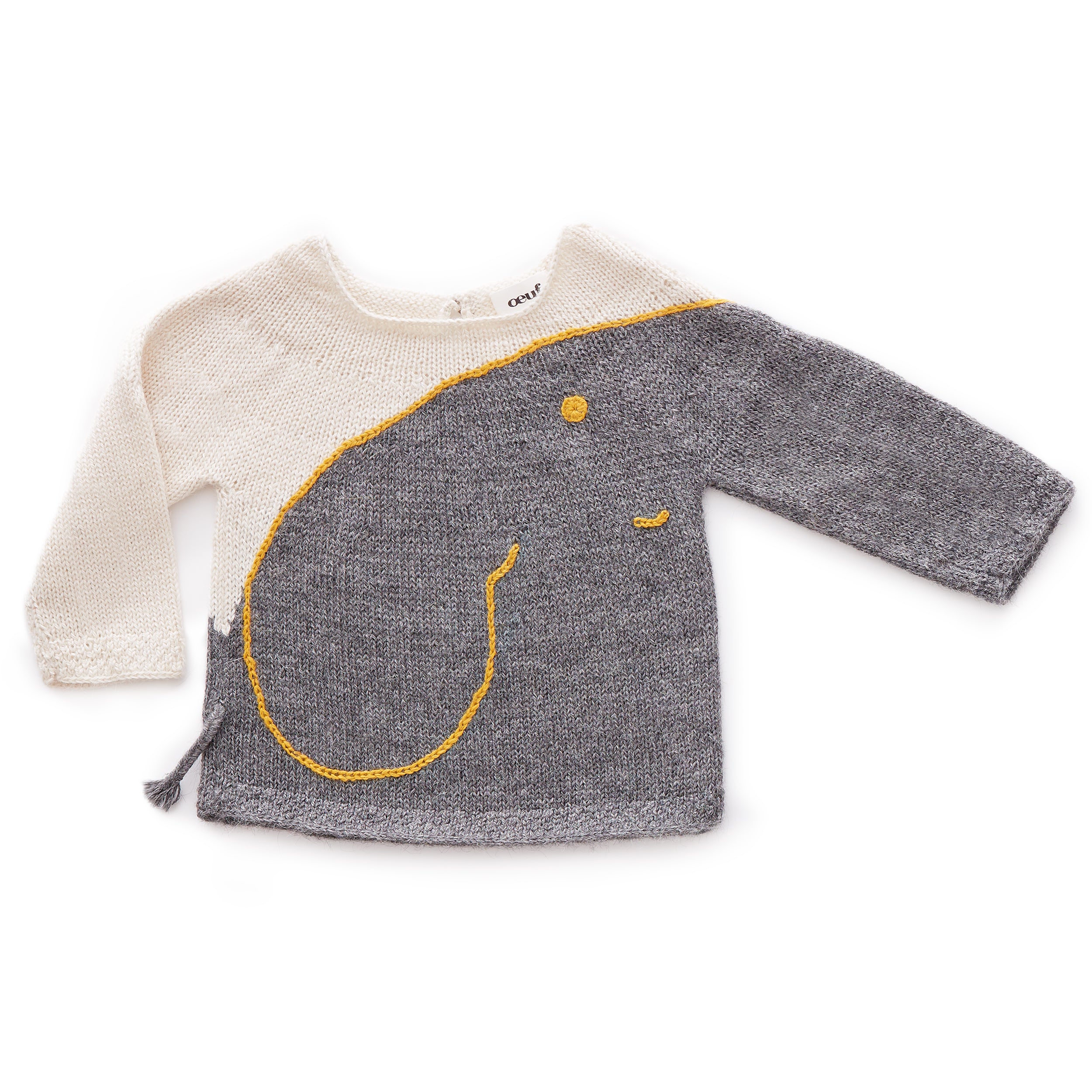 Boys & Girls Dark Grey & White Baby Alpaca Sweater