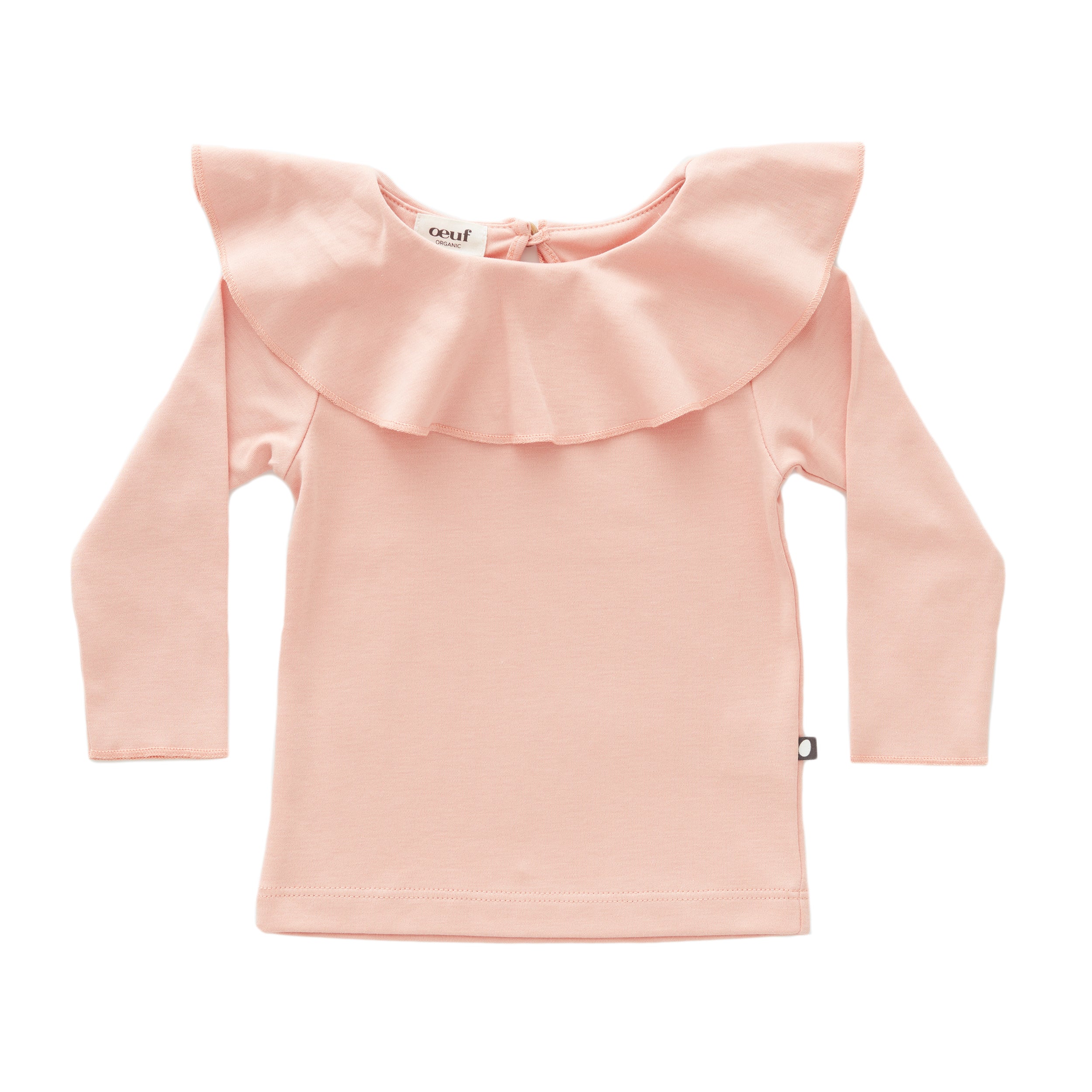 Girls Pink Ruffle Collar Cotton Shirt