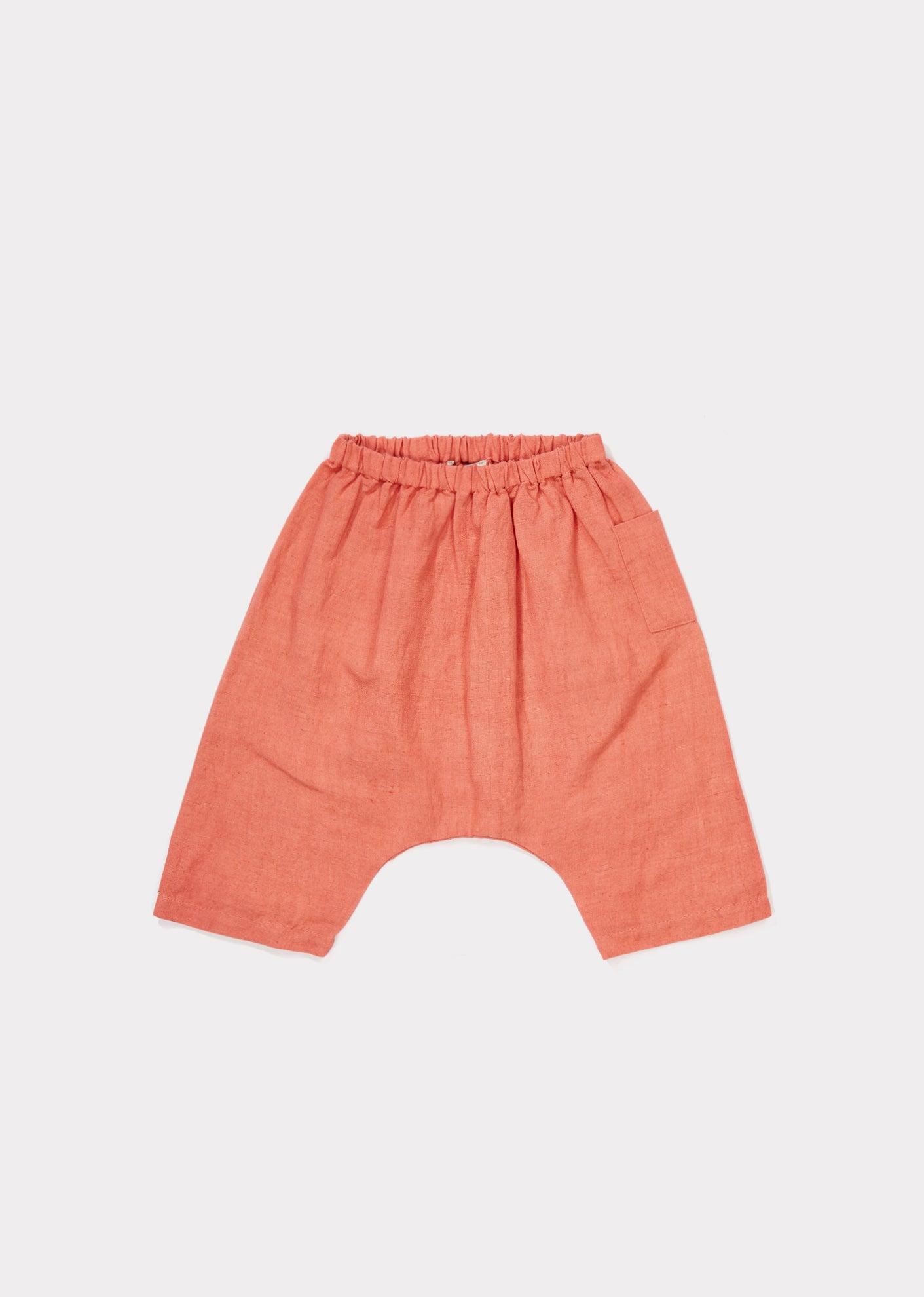 Baby Orange Cotton Woven Trousers