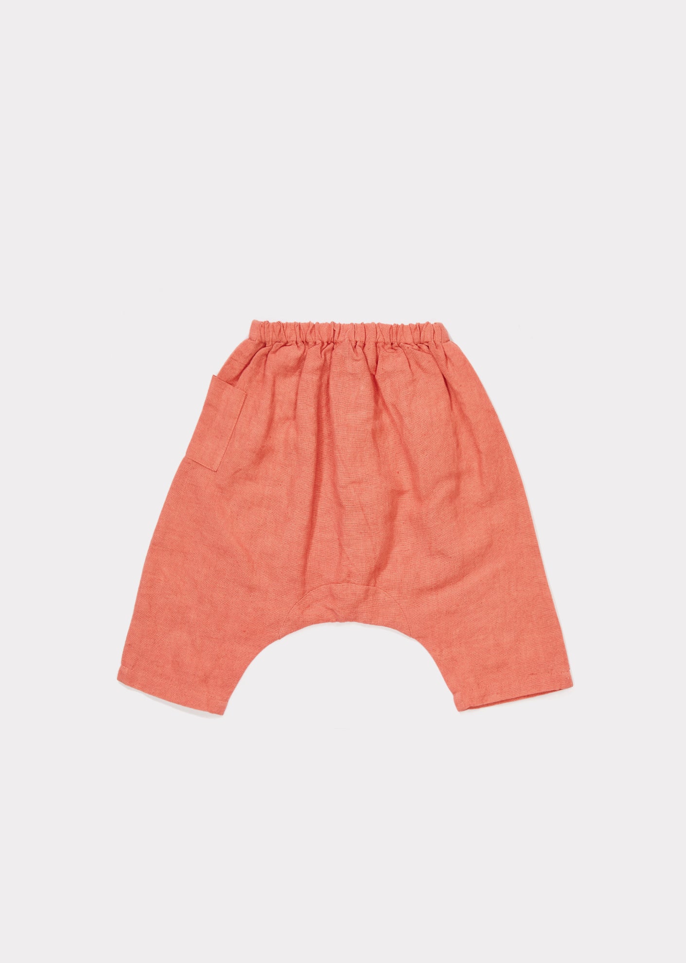 Baby Orange Cotton Woven Trousers