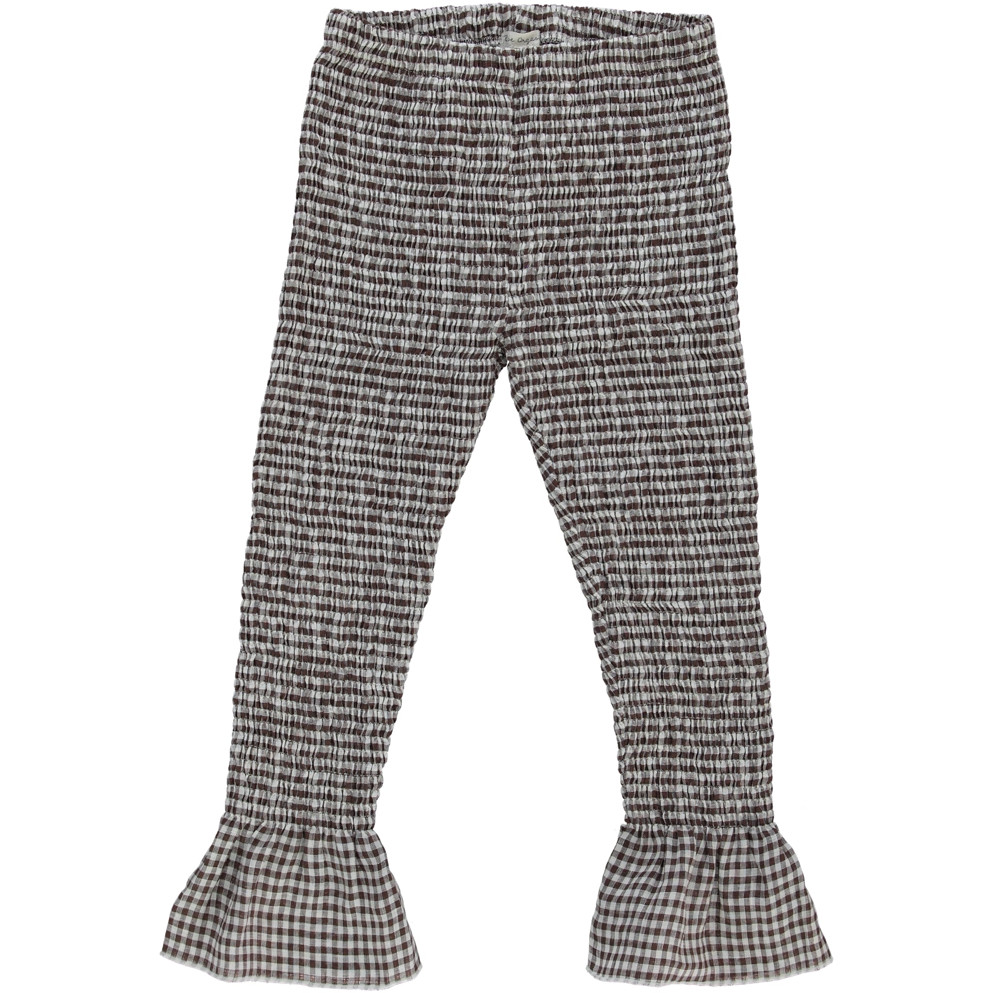 Girls Black Check Leggings