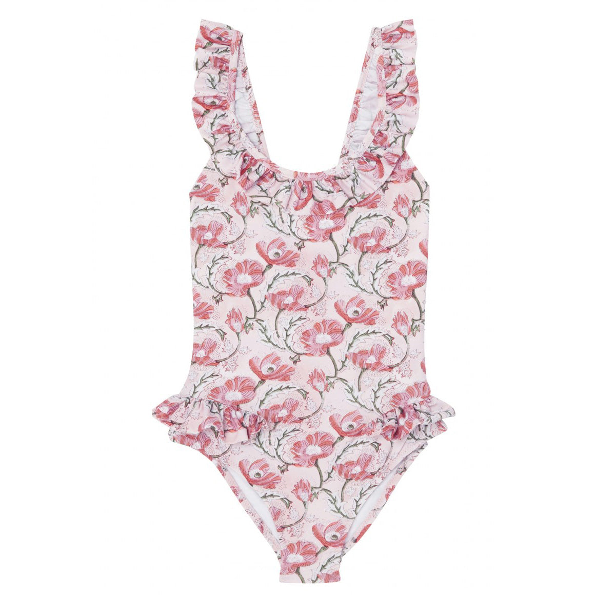 Baby Girls Pink Flower Swimsuit