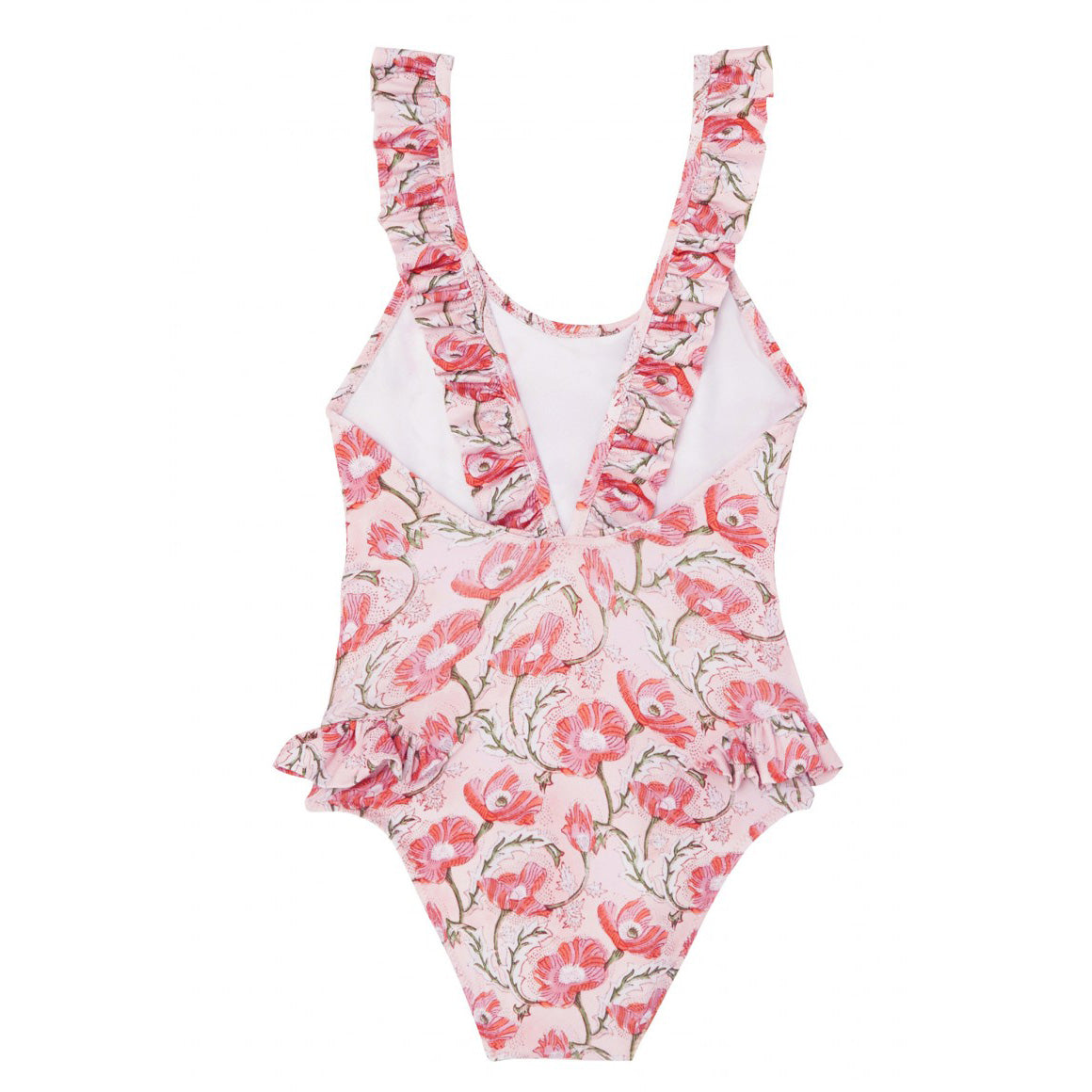 Baby Girls Pink Flower Swimsuit