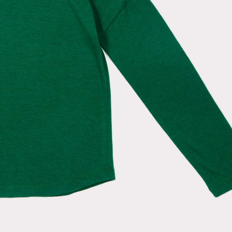 Boys & Girls Green Long Sleeves Cotton T-shirt