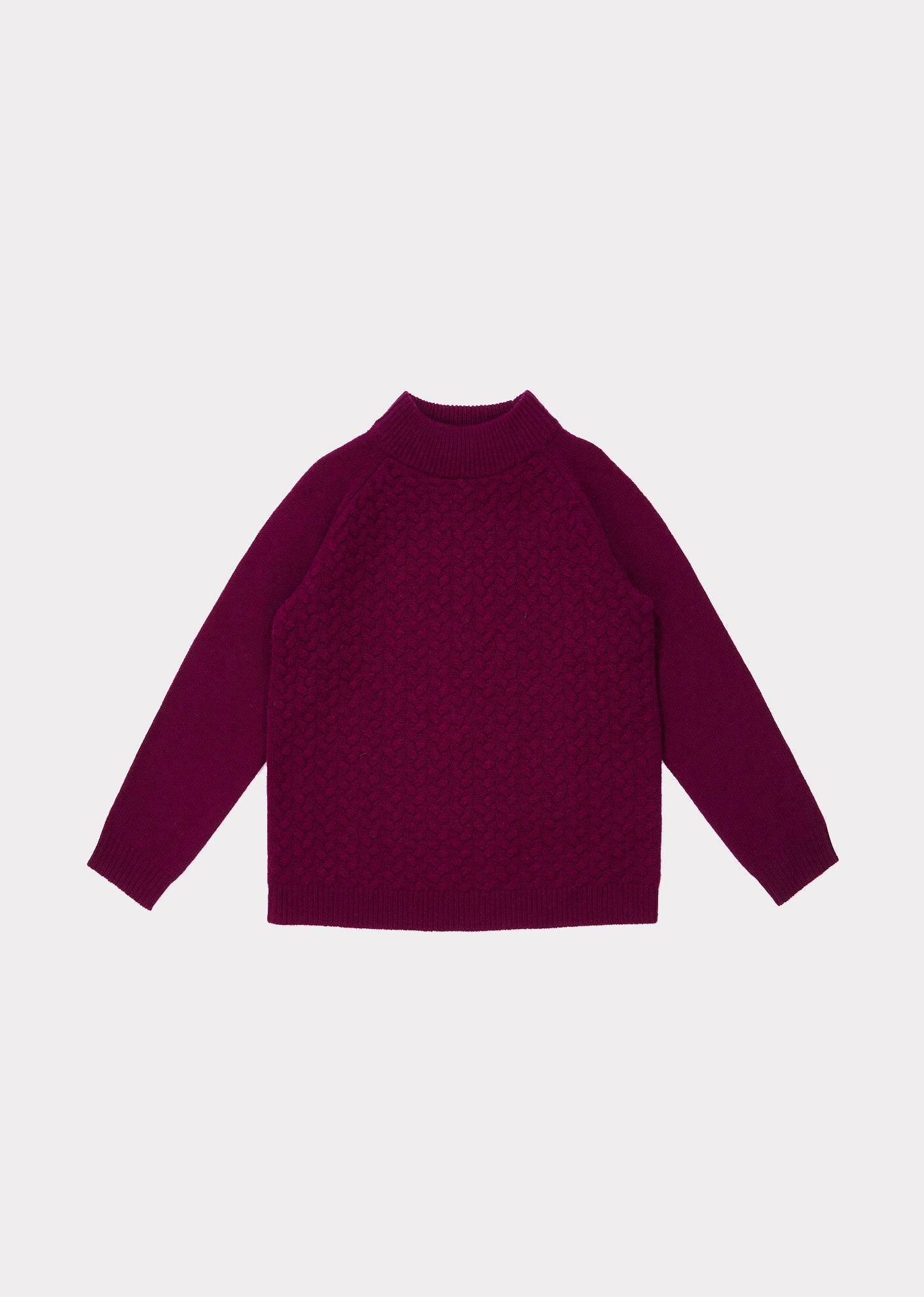 Girls Purple Red Cashmere Sweater