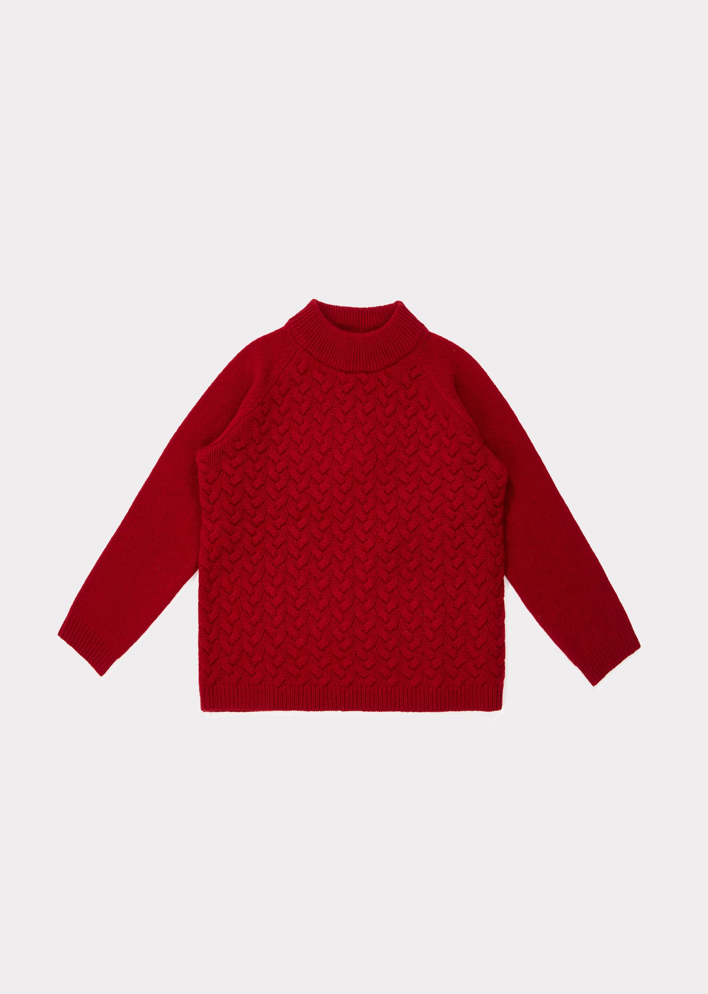 Girls Dark Red Wool Sweater