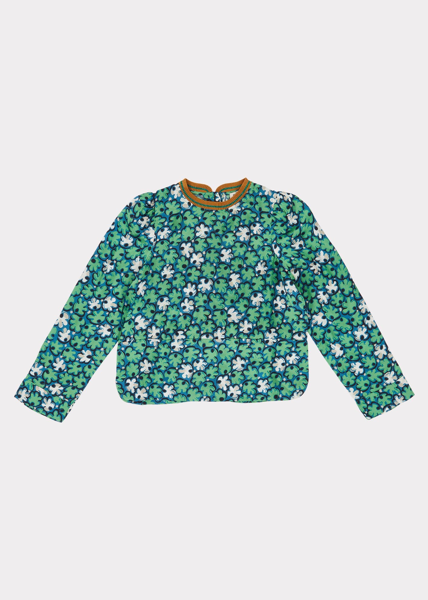 Girls Green Leaf Osprey Blouse