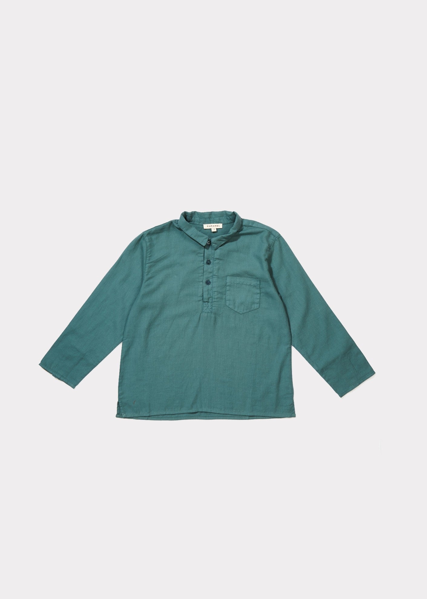 Boys Storm Blue Cotton Shirt