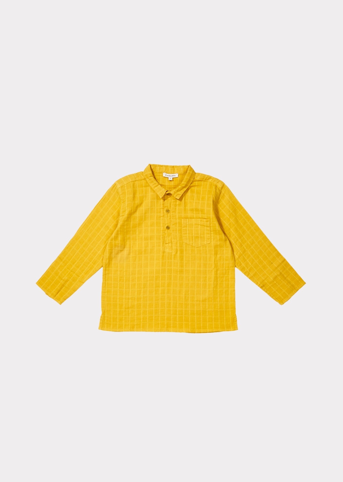 Boys Yellow Cotton Shirt