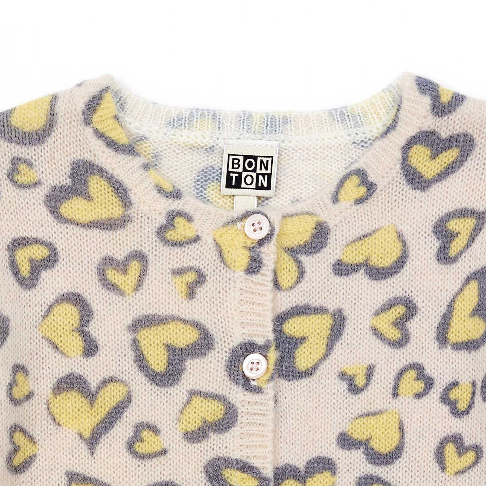Girls Light Pink Heart Cardigan