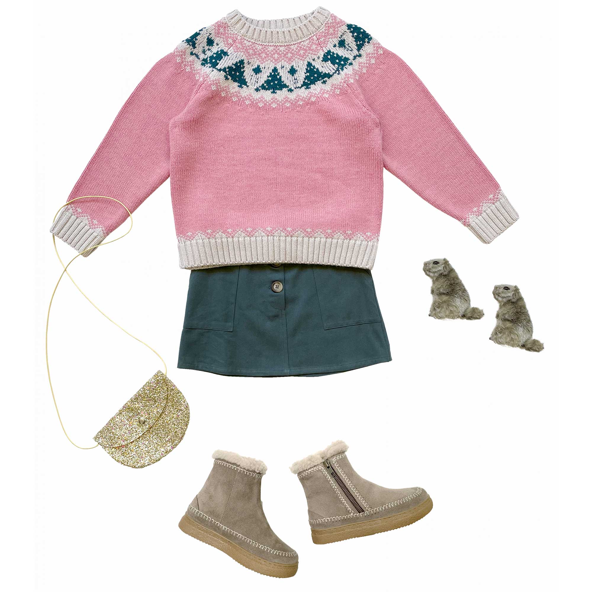 Girls Bright Pink Wool Sweater