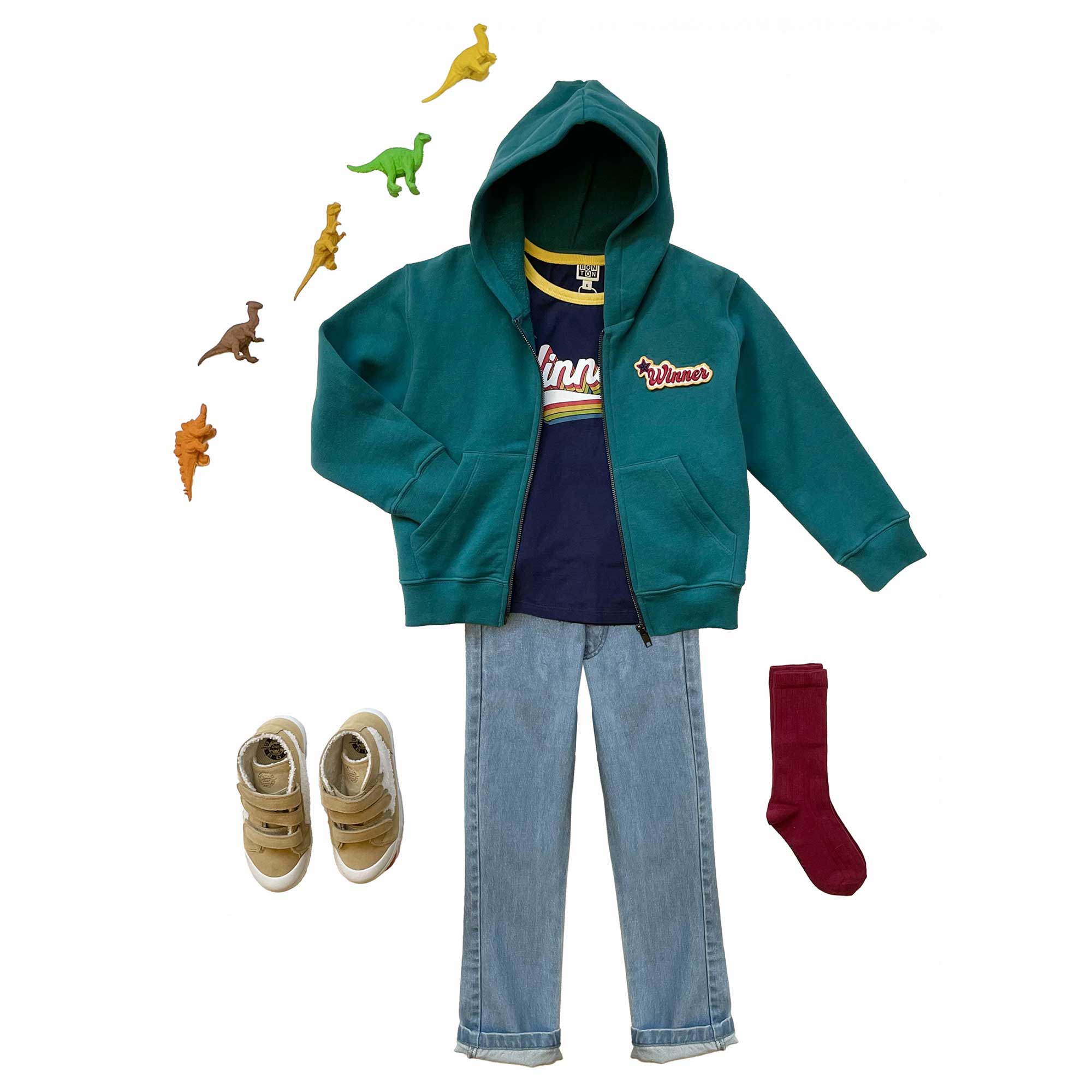 Boys & Girls Blue Zip-Up Top