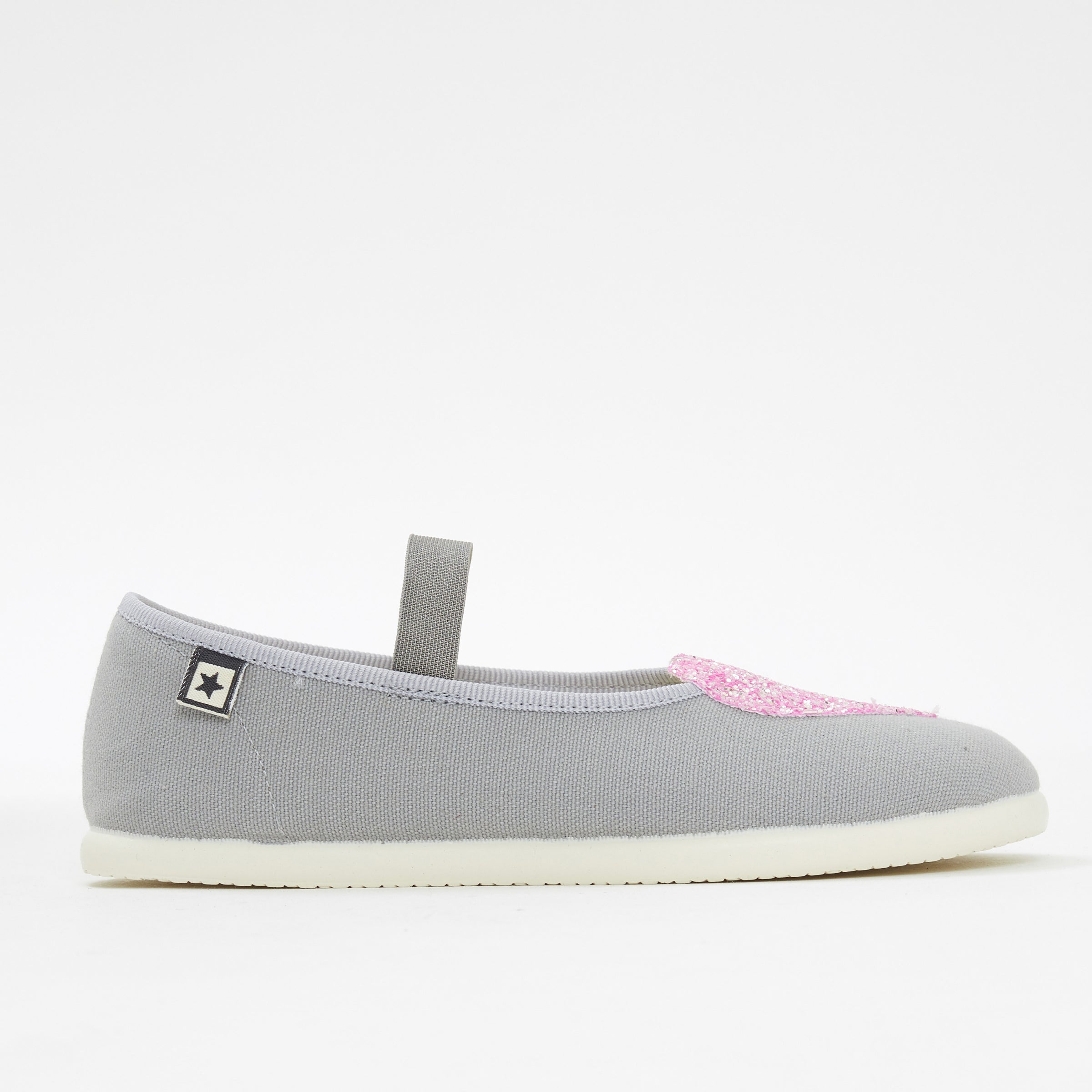 Girls Grey Flat Shoes