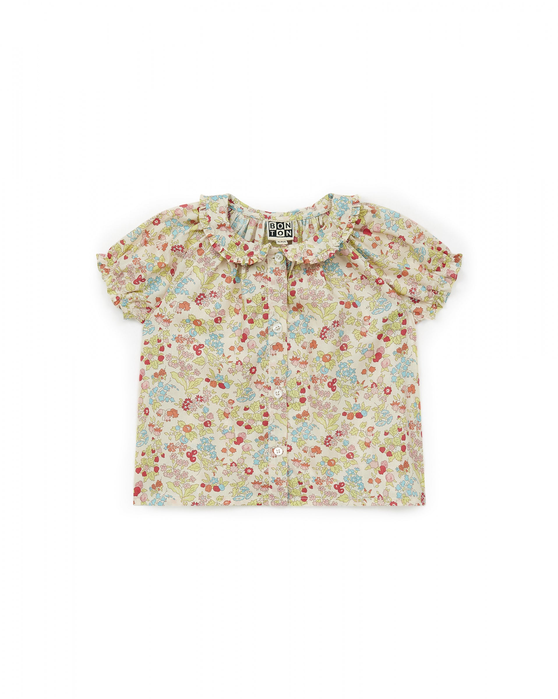 Baby Girls Pink Floral Shirt